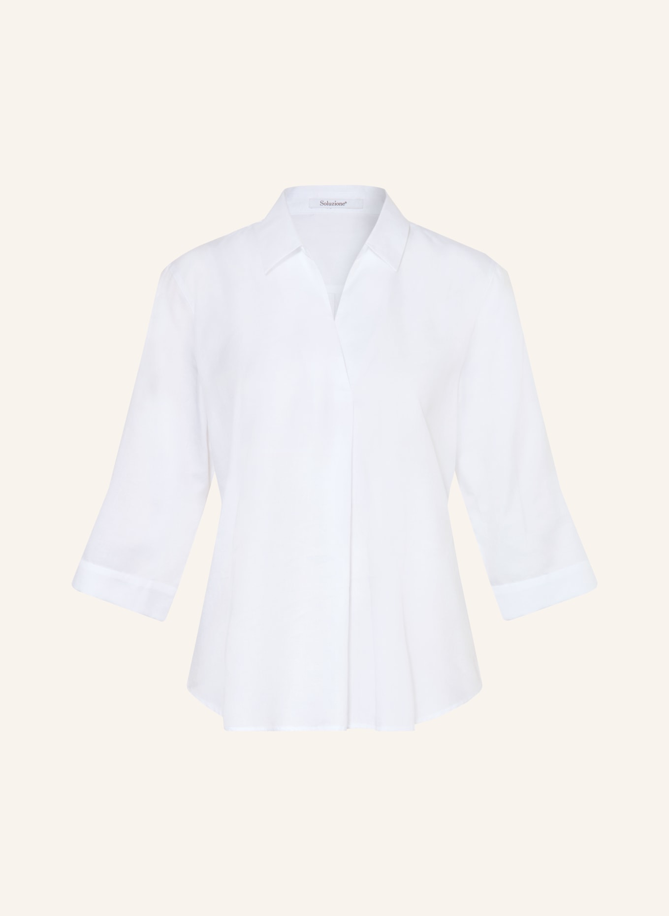 Soluzione Blouse-style shirt with 3/4 sleeves: WHITE