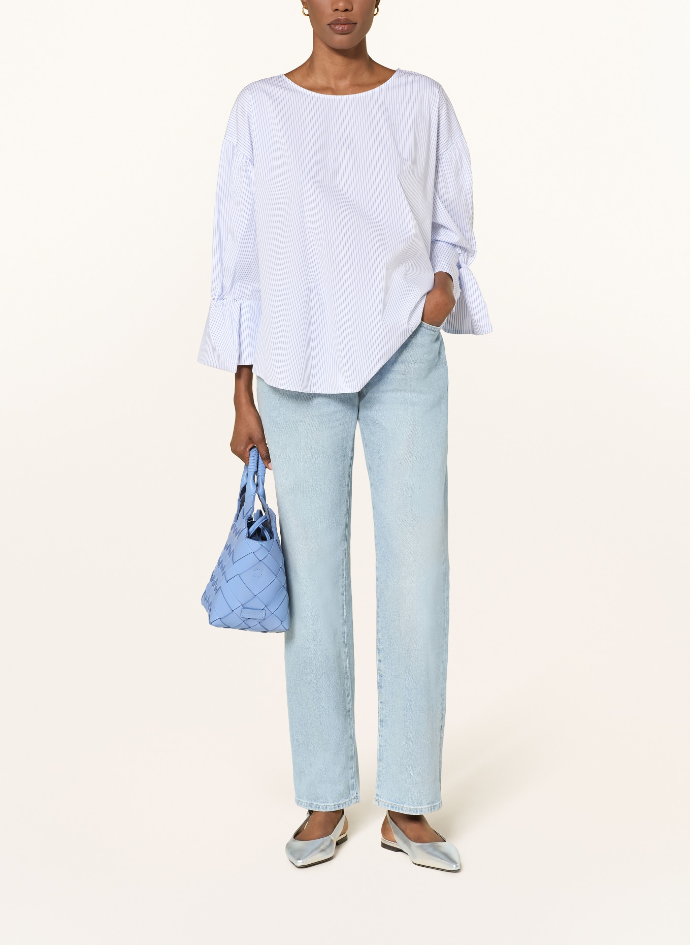 Soluzione Blusenshirt: BLAU / WEISS