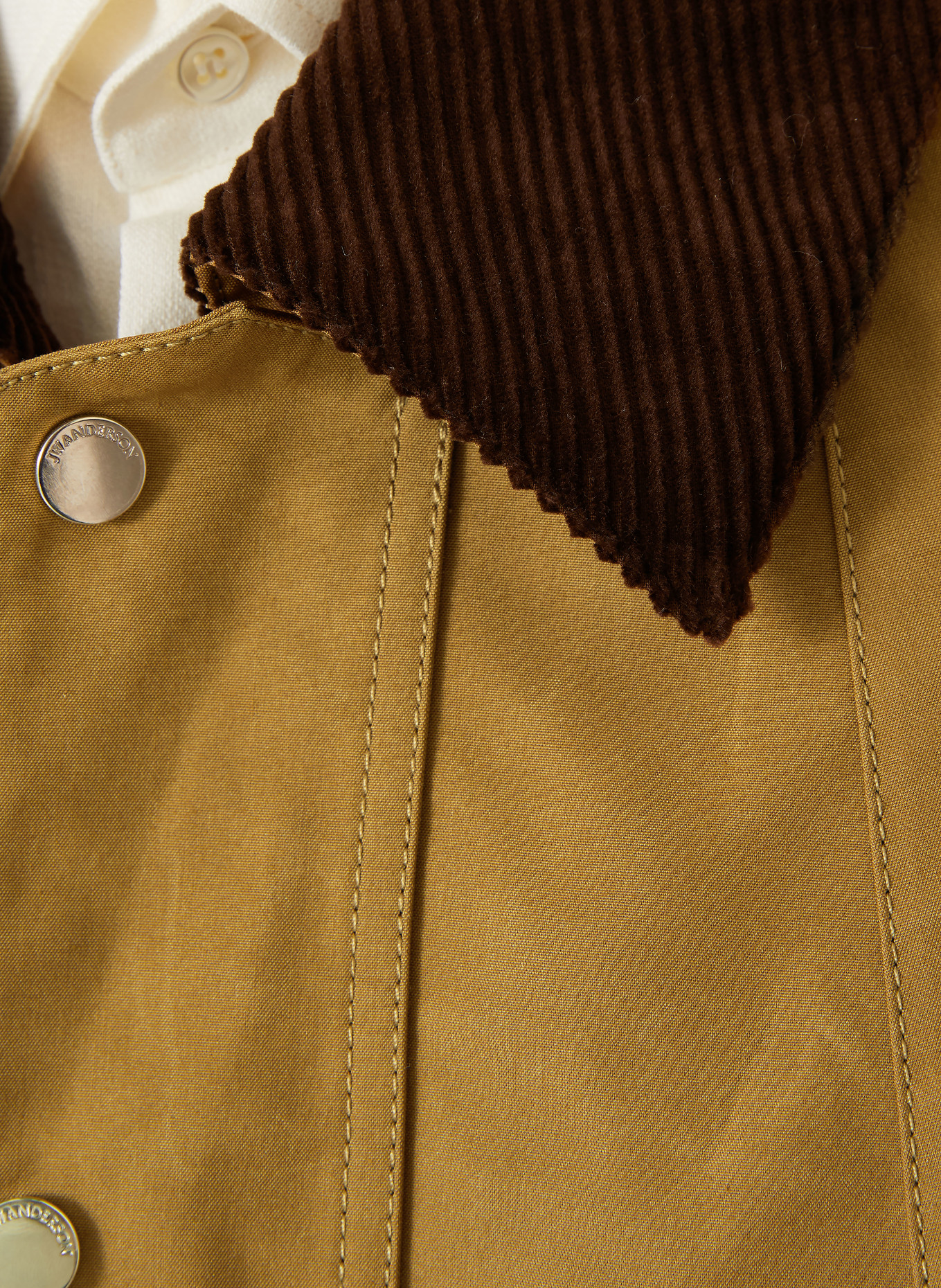 JW ANDERSON Cropped-Jacke BARN: COGNAC