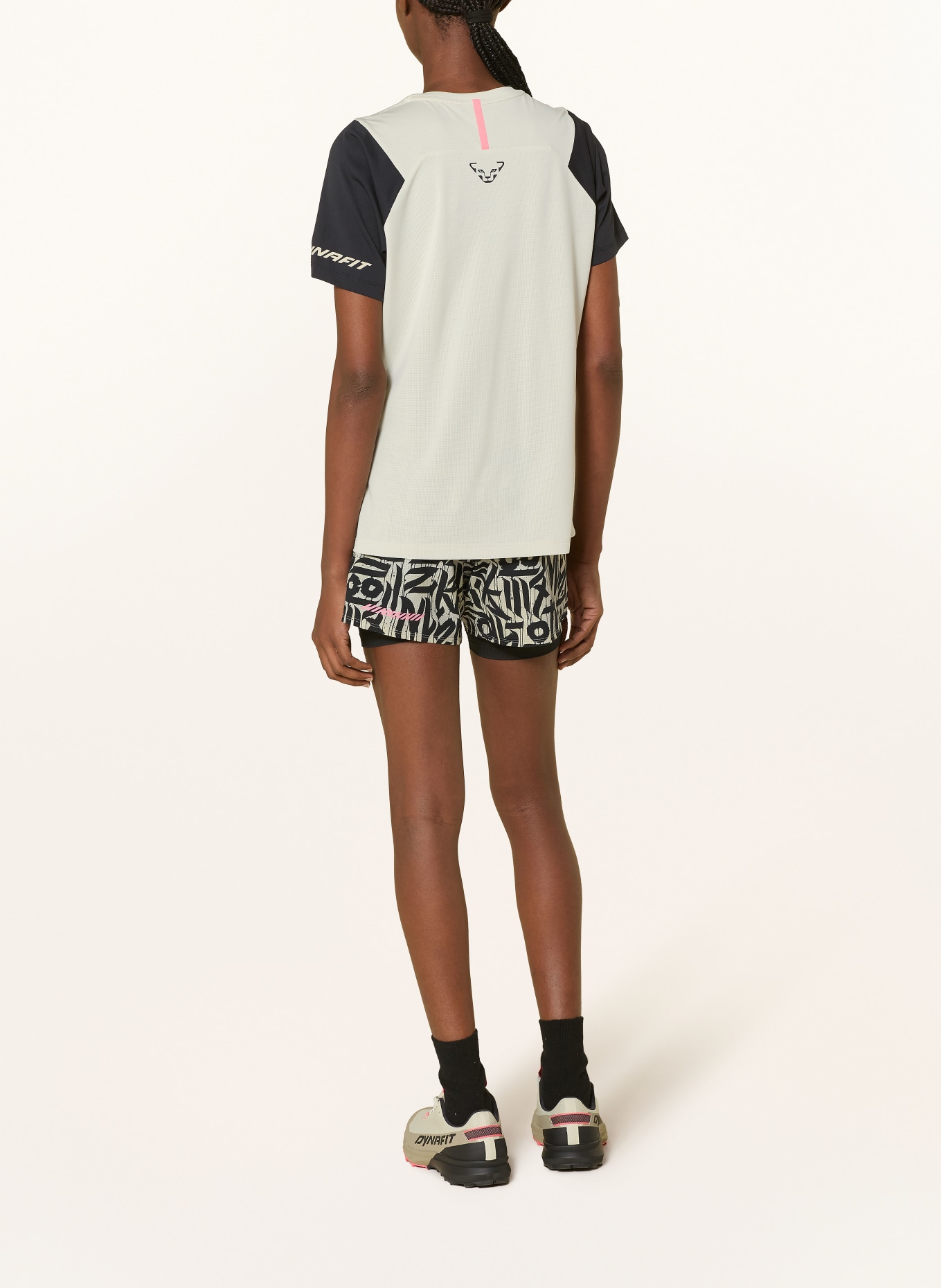 DYNAFIT Funktionsshirt TRANSALPER: BEIGE / SCHWARZ