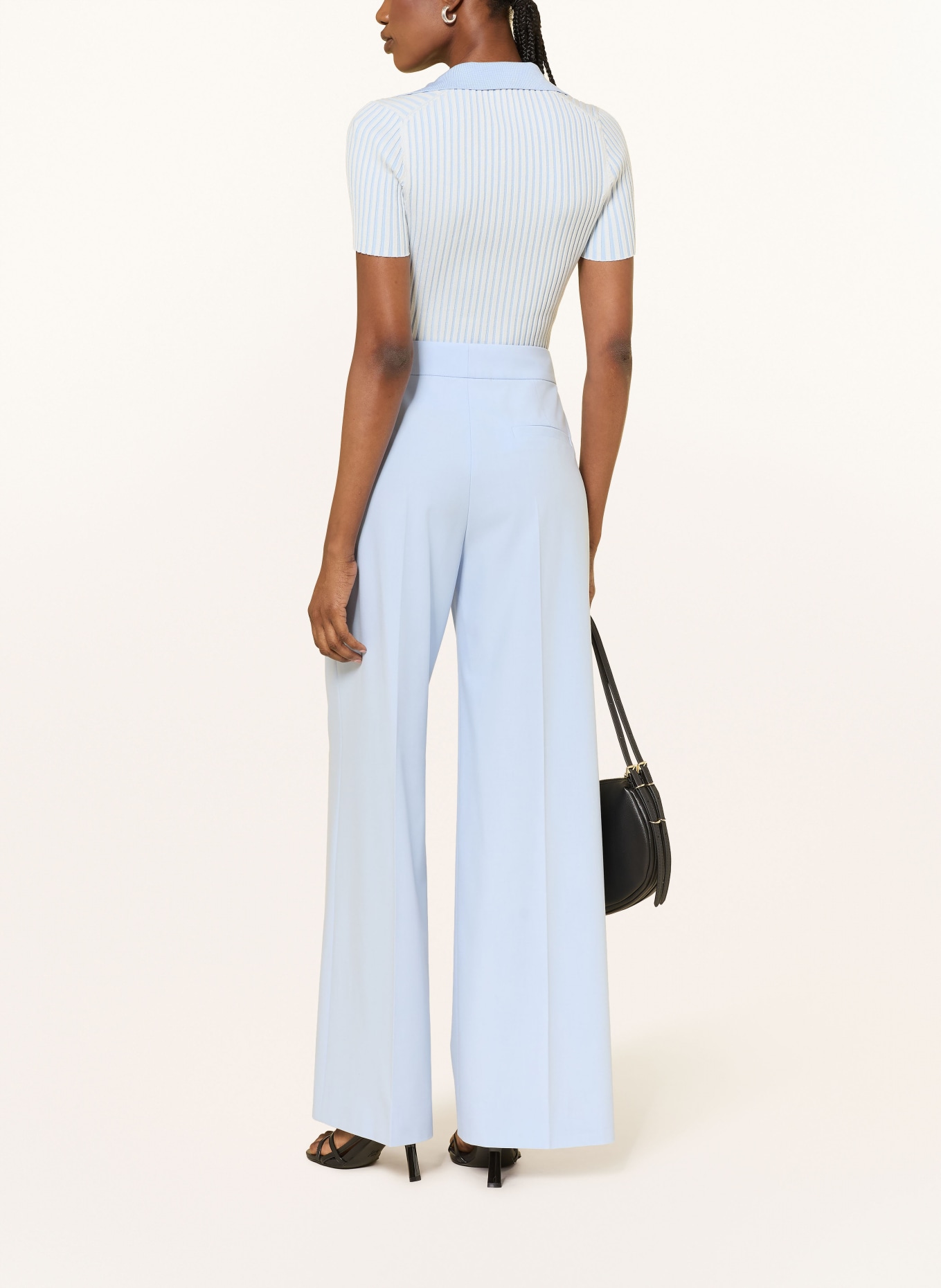 HUGO SUNSYRA Knit Polo Shirt: LIGHT BLUE