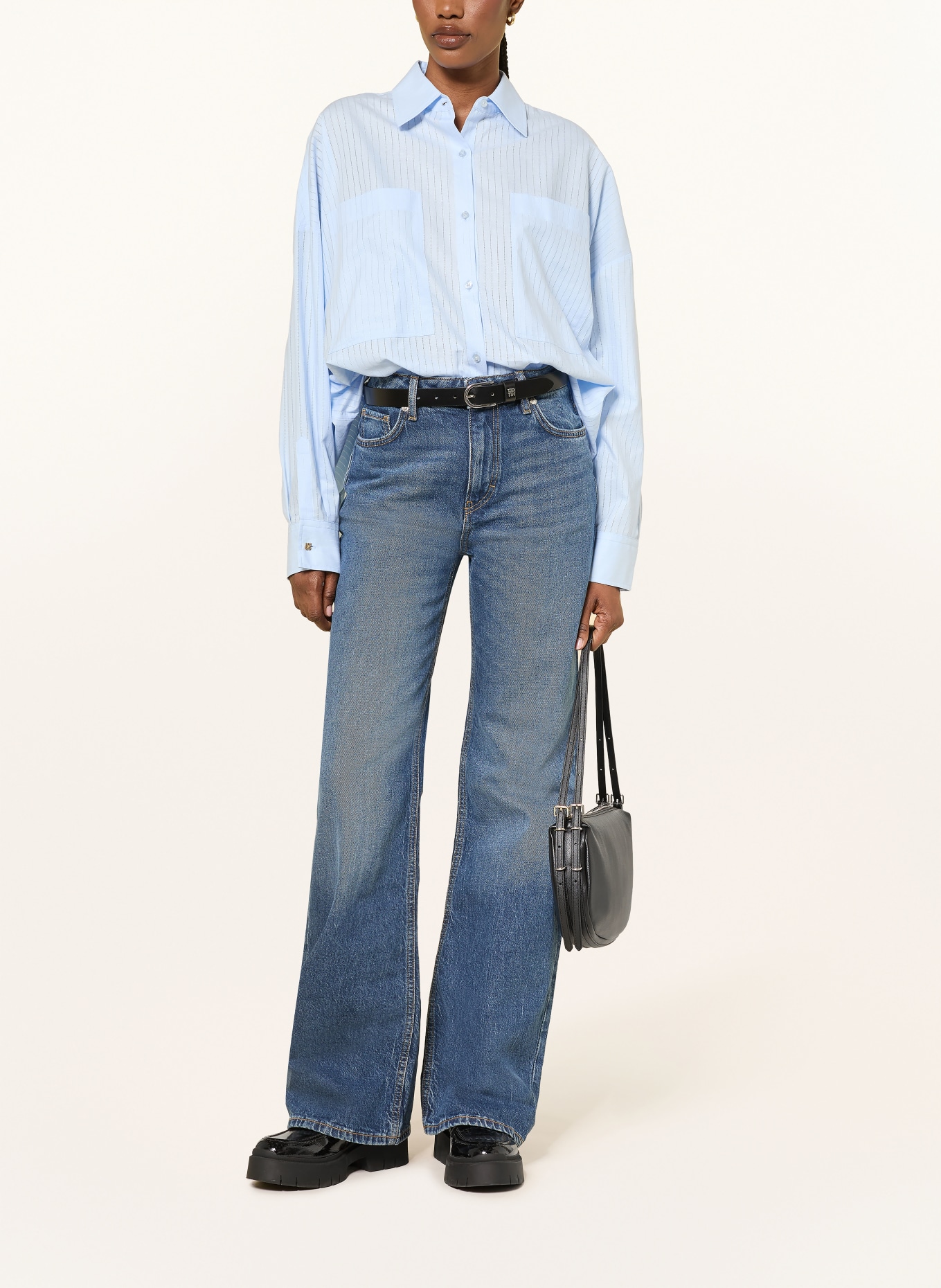 HUGO Hemdbluse EAST: HELLBLAU