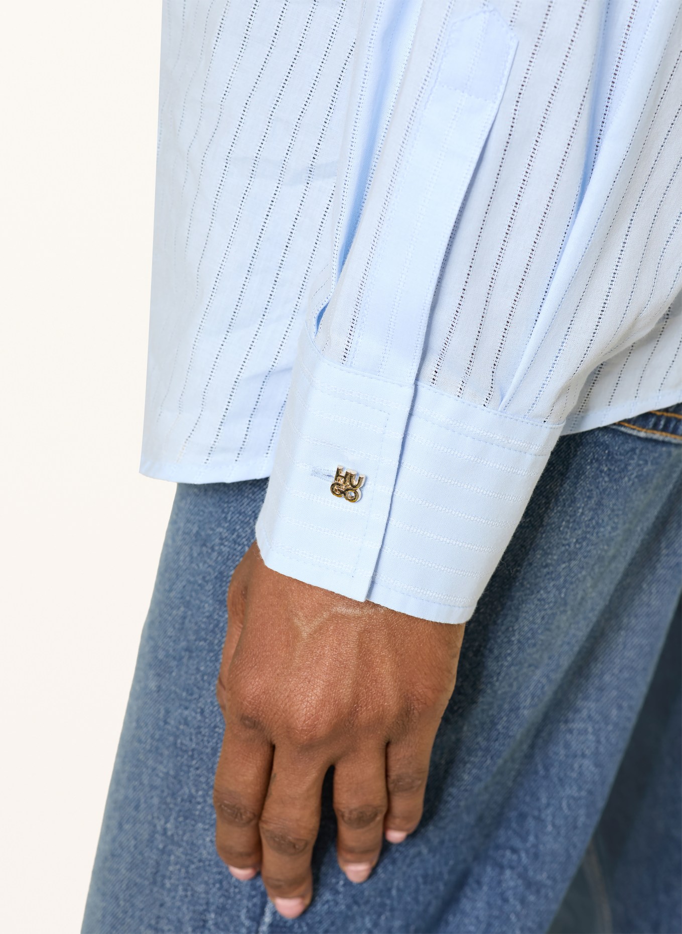 HUGO Hemdbluse EAST: HELLBLAU