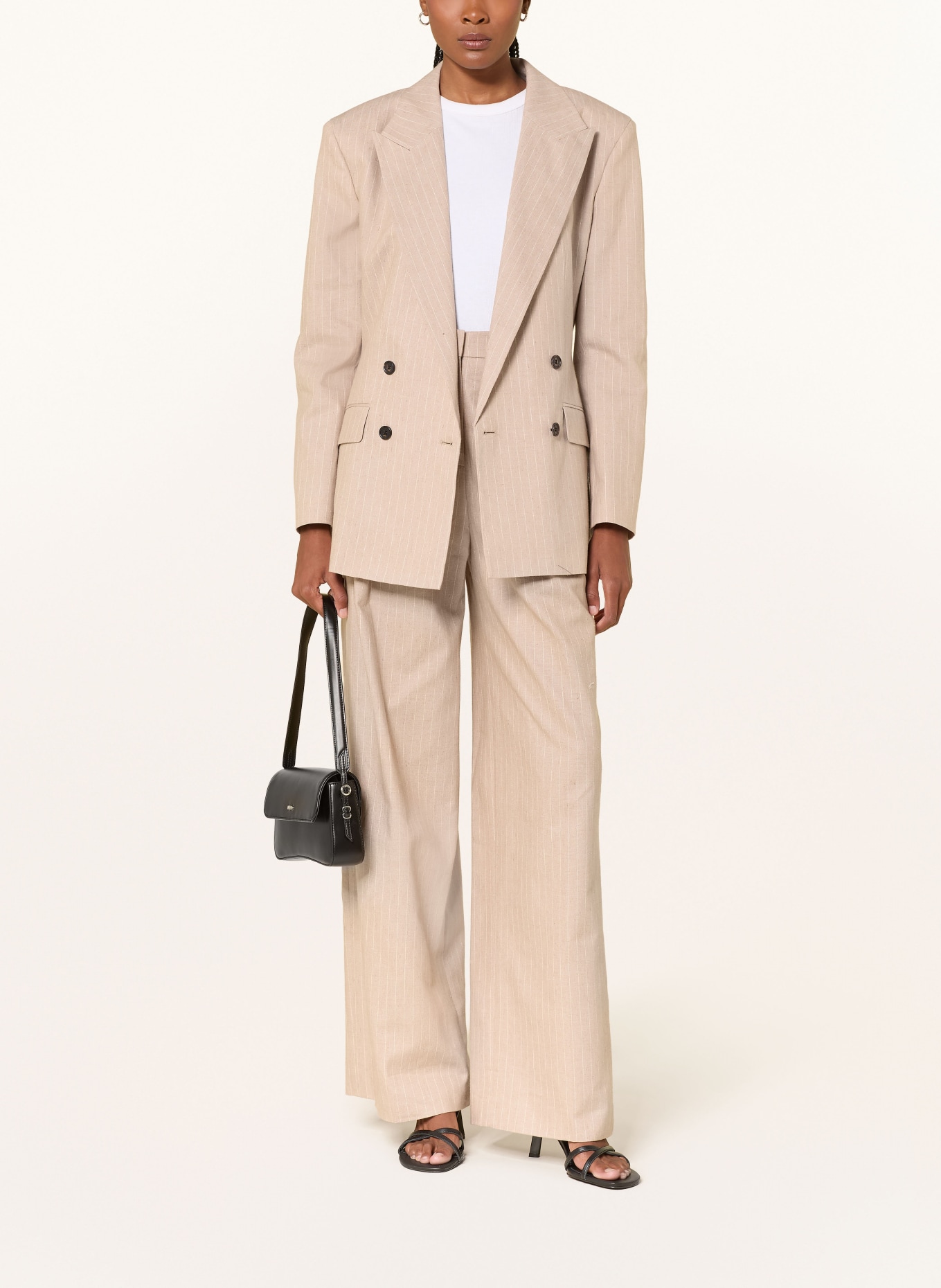 HUGO Pantalon Marlene HENESA: MARRON CLAIR / CRÈME