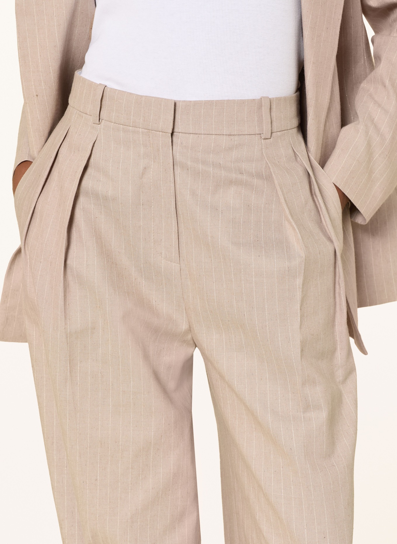 HUGO Pantalon Marlene HENESA: MARRON CLAIR / CRÈME