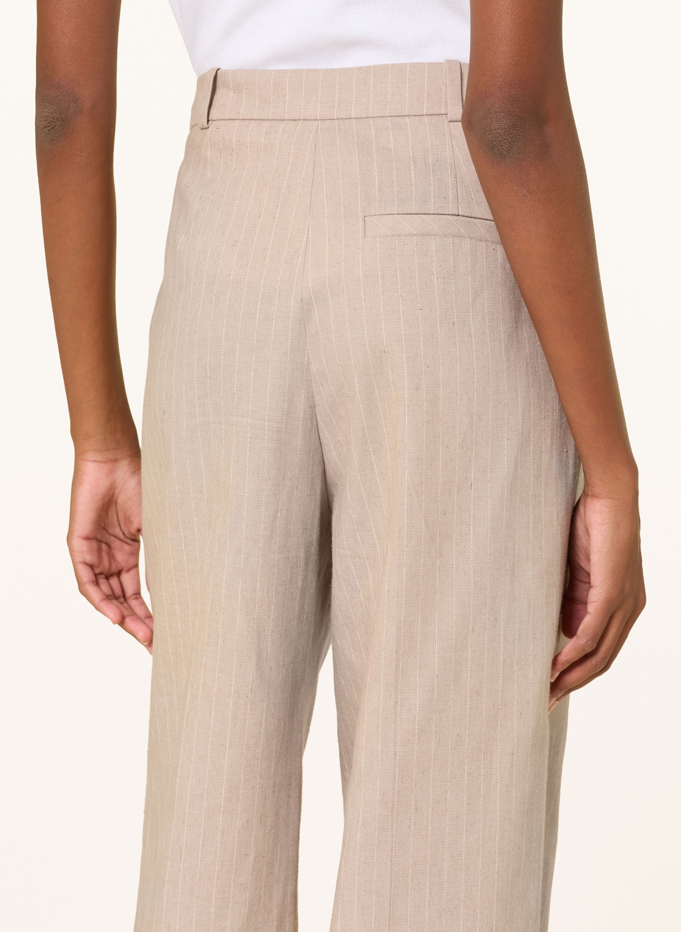 HUGO Pantalon Marlene HENESA: MARRON CLAIR / CRÈME
