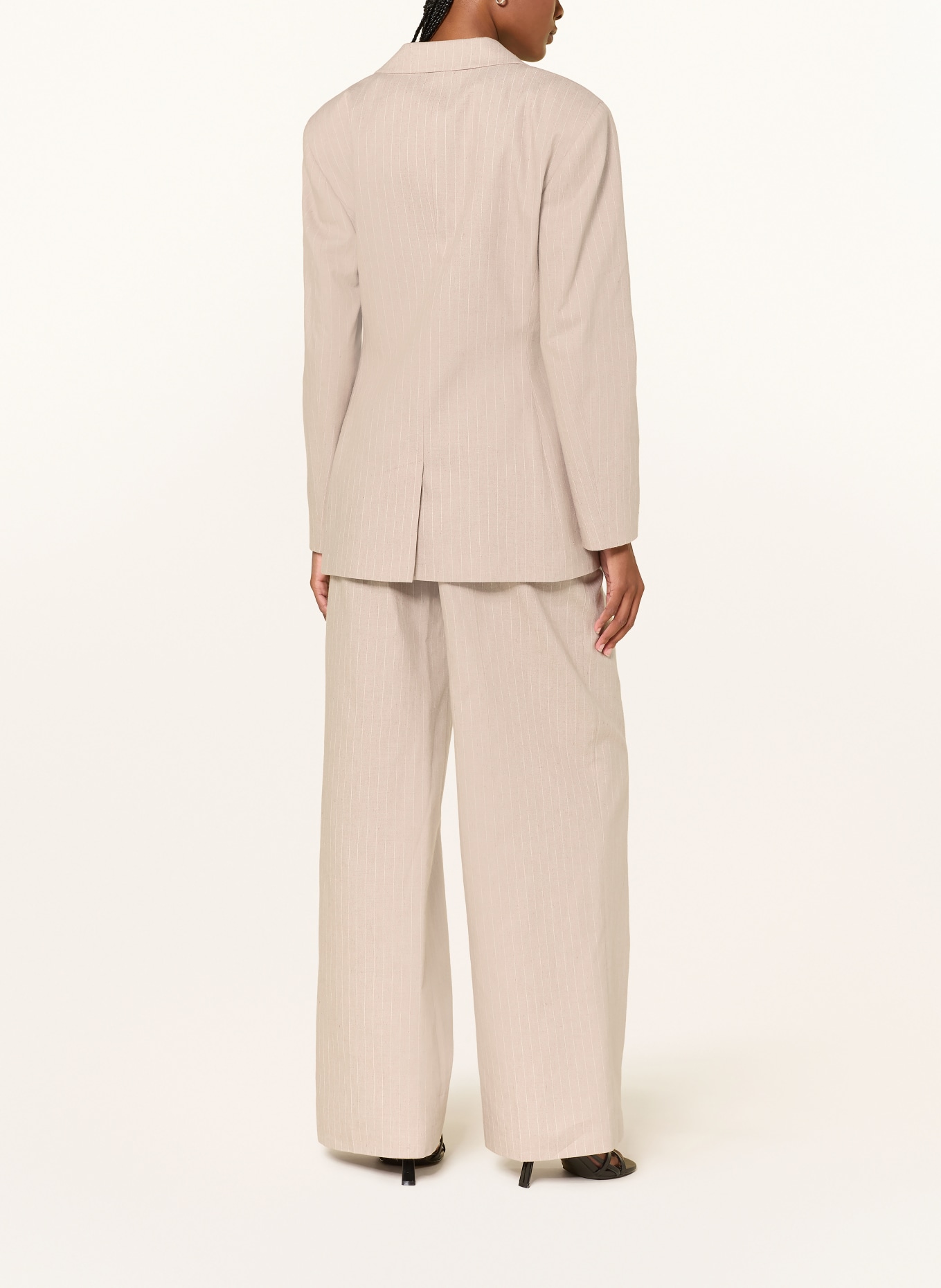 HUGO Blazer AZENIA mit Glitzergarn: HELLBRAUN / CREME