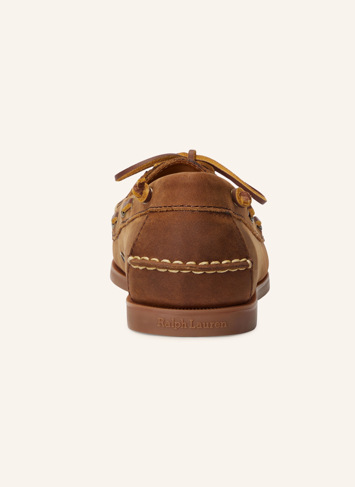 POLO RALPH LAUREN MERTON boat shoes: COGNAC