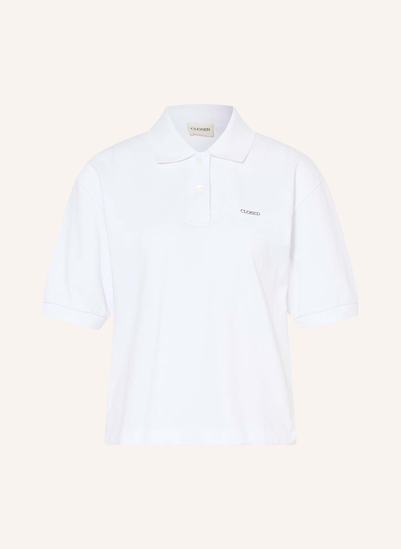 CLOSED piqué polo shirt: WHITE
