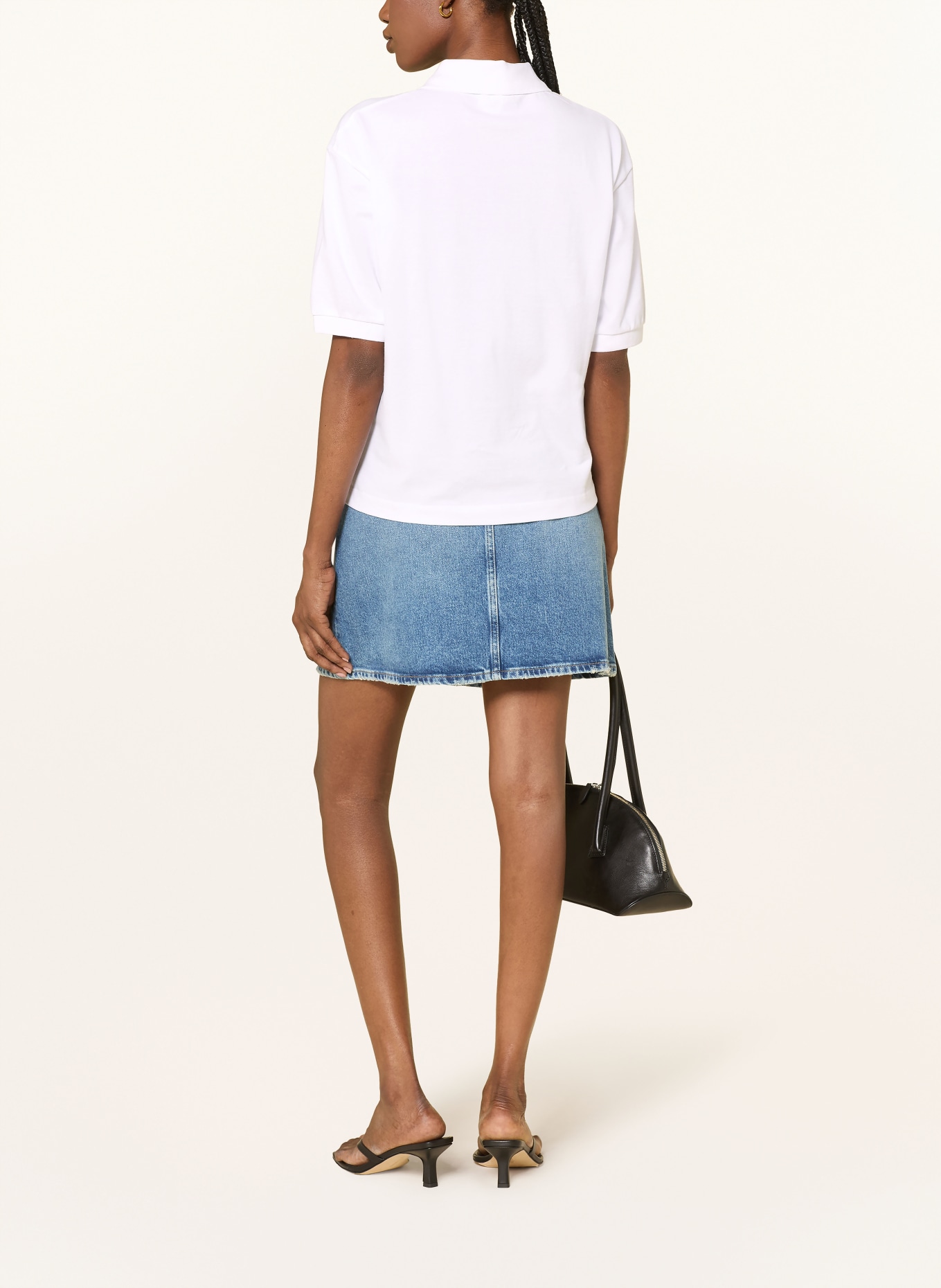 CLOSED piqué polo shirt: WHITE