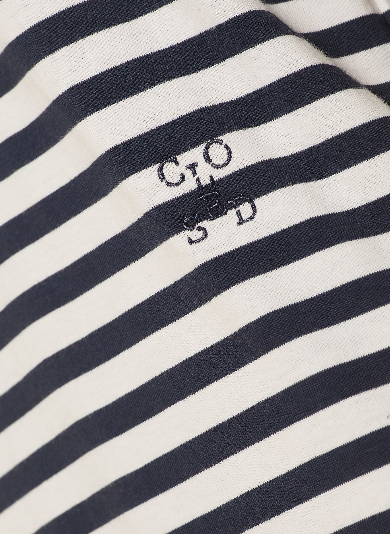 CLOSED Jerseykleid: WEISS / DUNKELBLAU