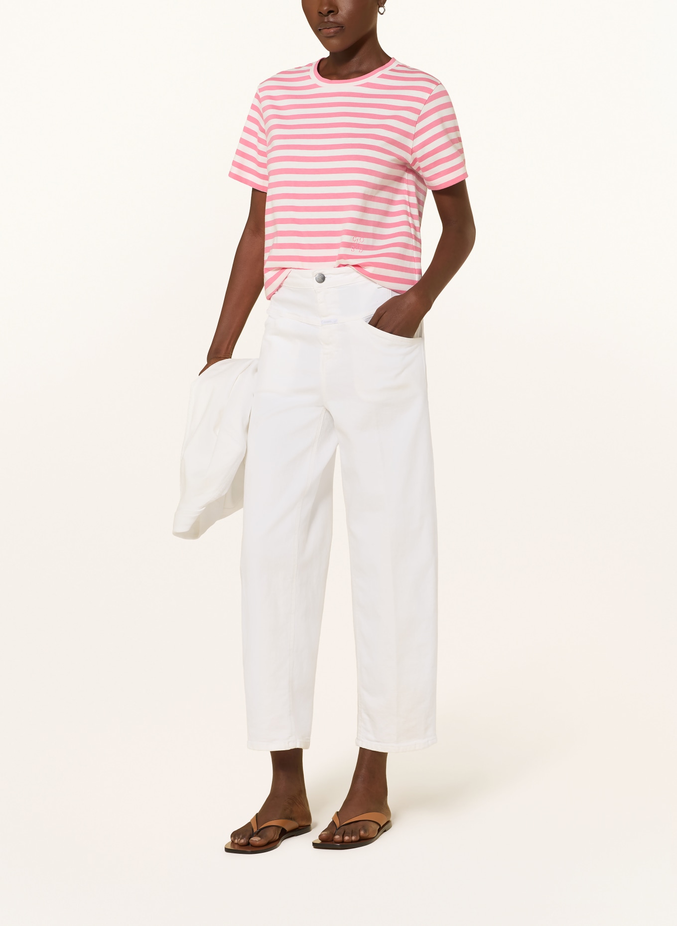 CLOSED T-Shirt: ROSA / WEISS