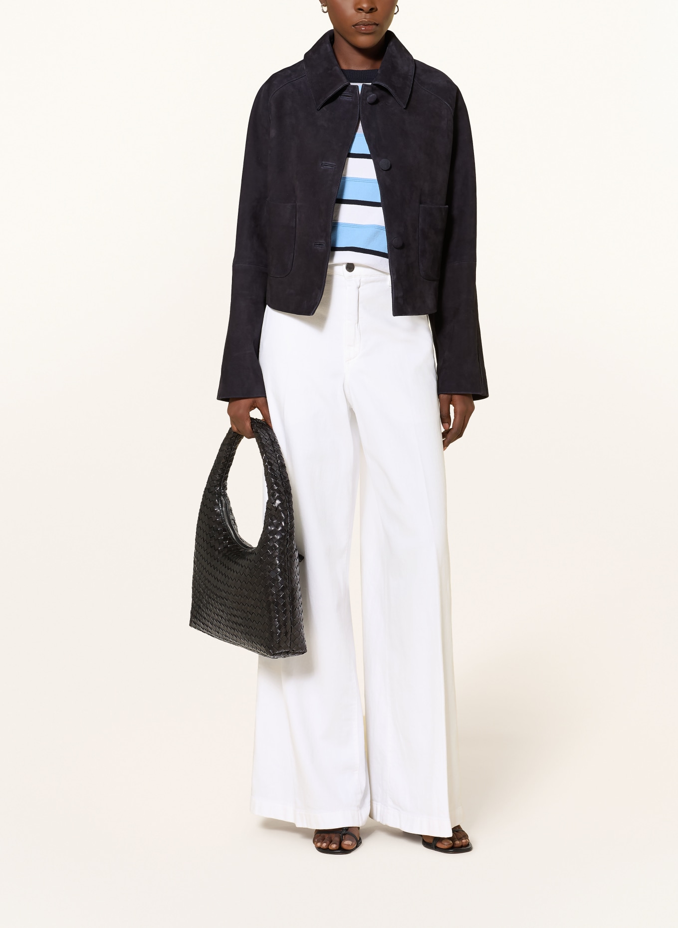 ROSSI Jeans met wijde pijpen IVON: 120 NATUR