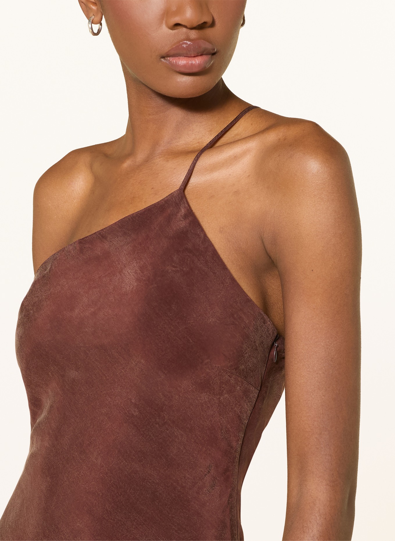 UNDRESS CODE One-Shoulder-Kleid UNDER THE SUN: DUNKELBRAUN