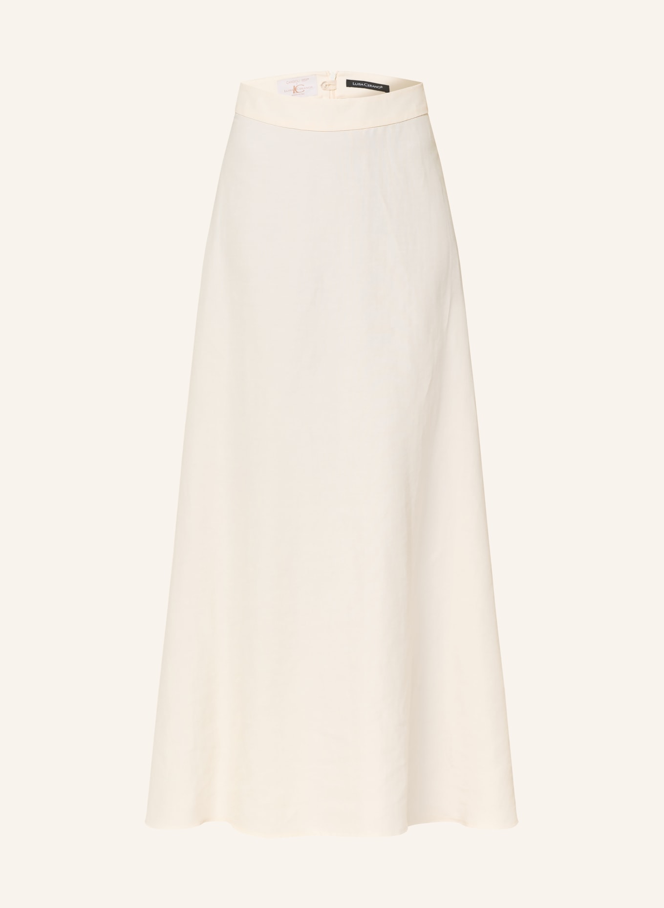 LUISA CERANO Sukně z lnu: KRÉMOVÁ