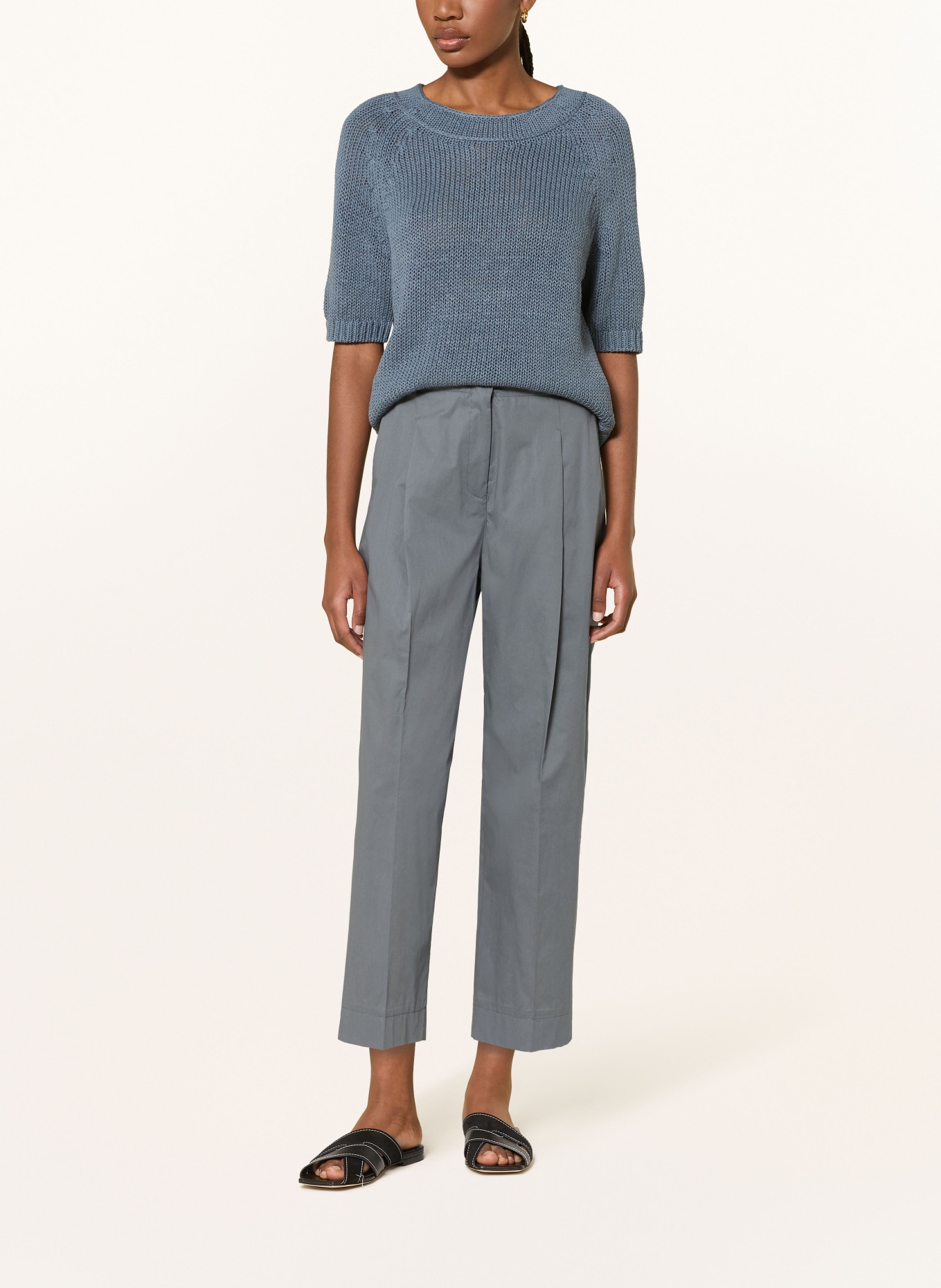 LUISA CERANO kalhoty: TMAVĚ ŠEDÁ