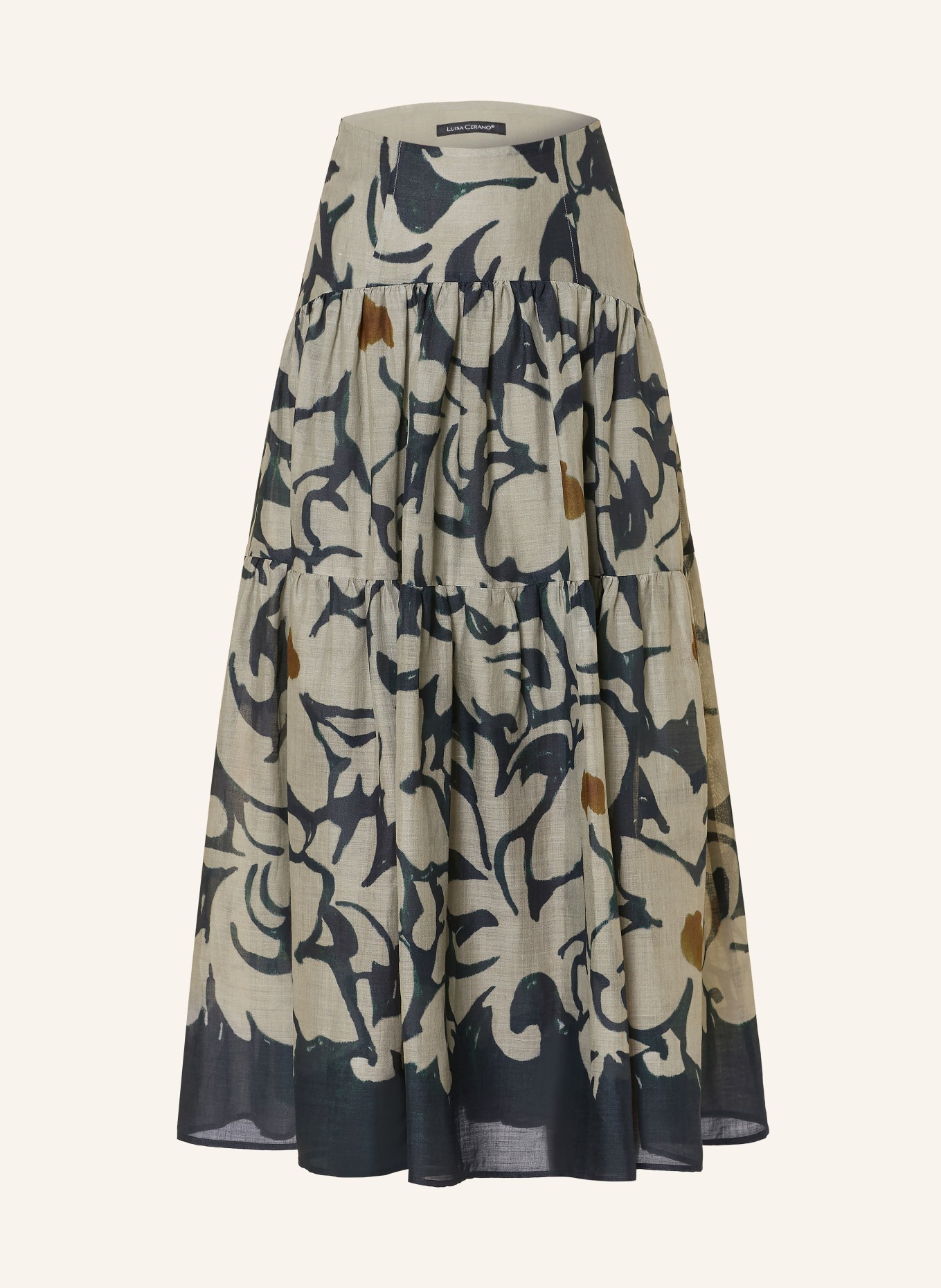 LUISA CERANO Rok: DONKERBLAUW / OLIJF / LICHTGROEN