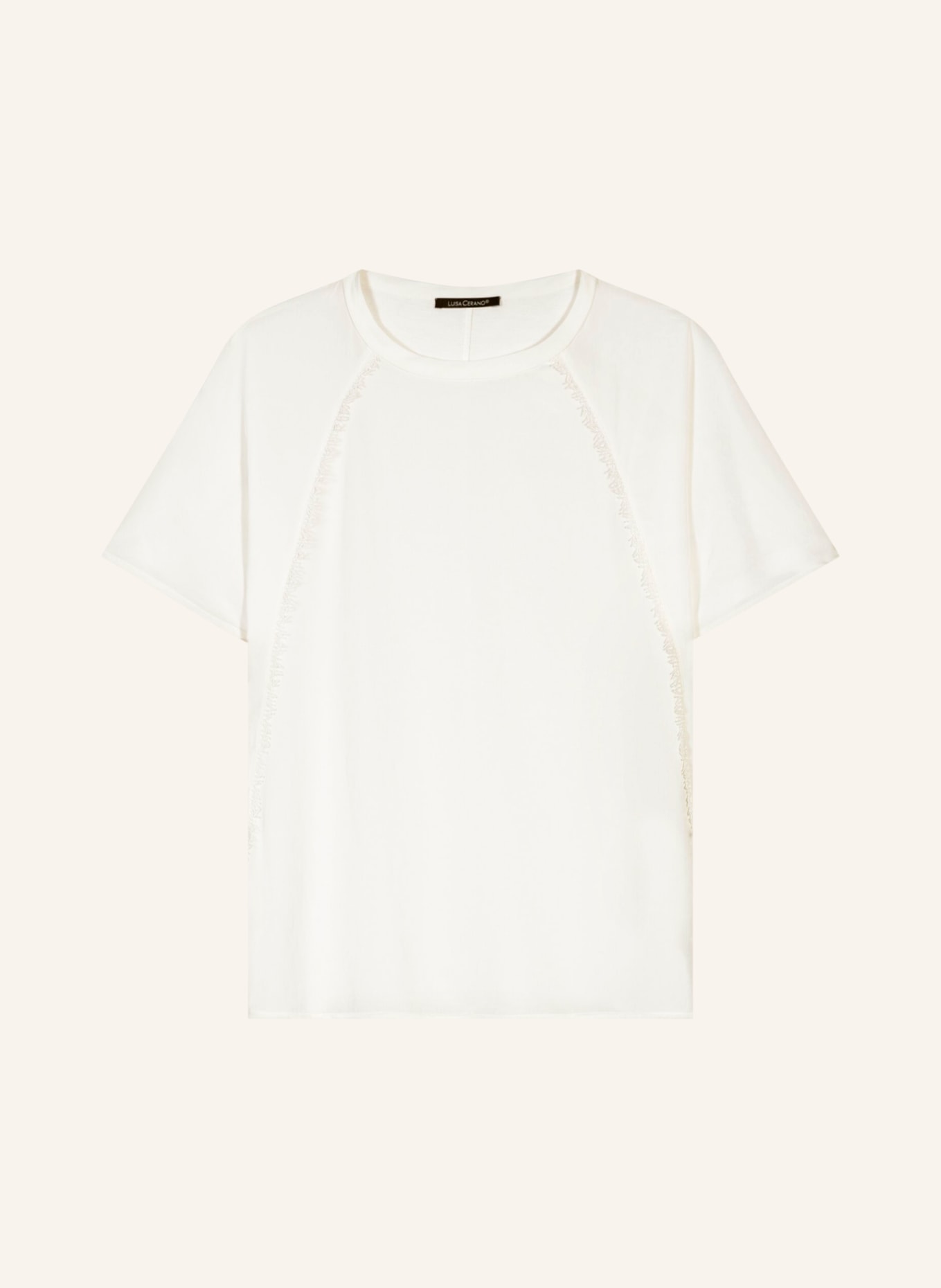 LUISA CERANO Bluzka z mieszanki materiałów: BIAŁY