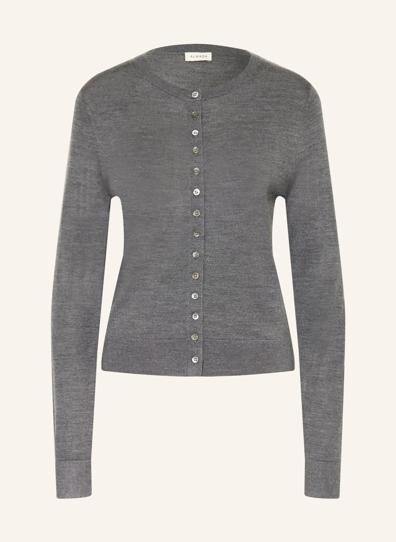 ALMADA LABEL Strickjacke HAYLA mit Seide: DUNKELGRAU