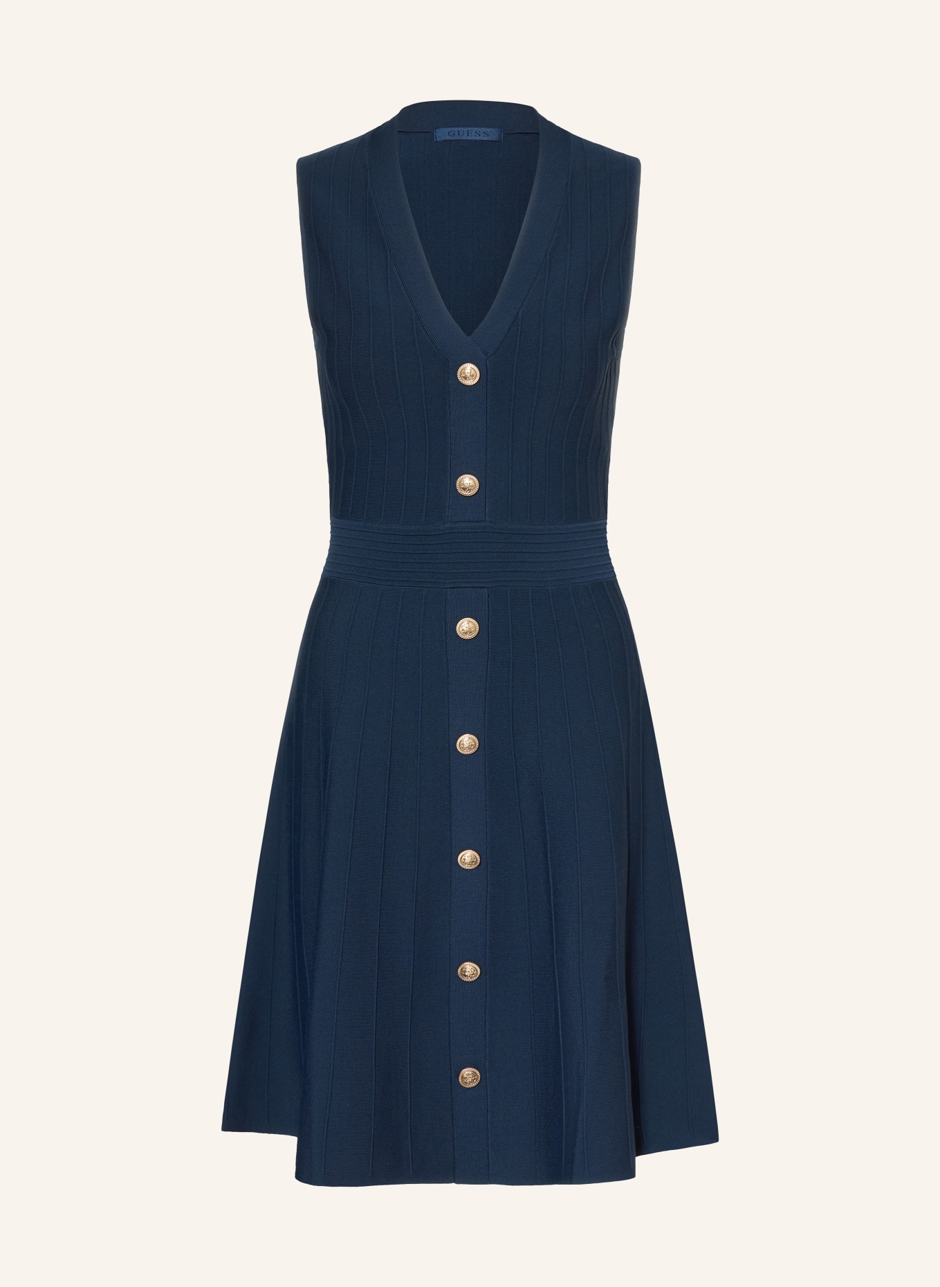GUESS Šaty AMBAR: TMAVĚ MODRÁ