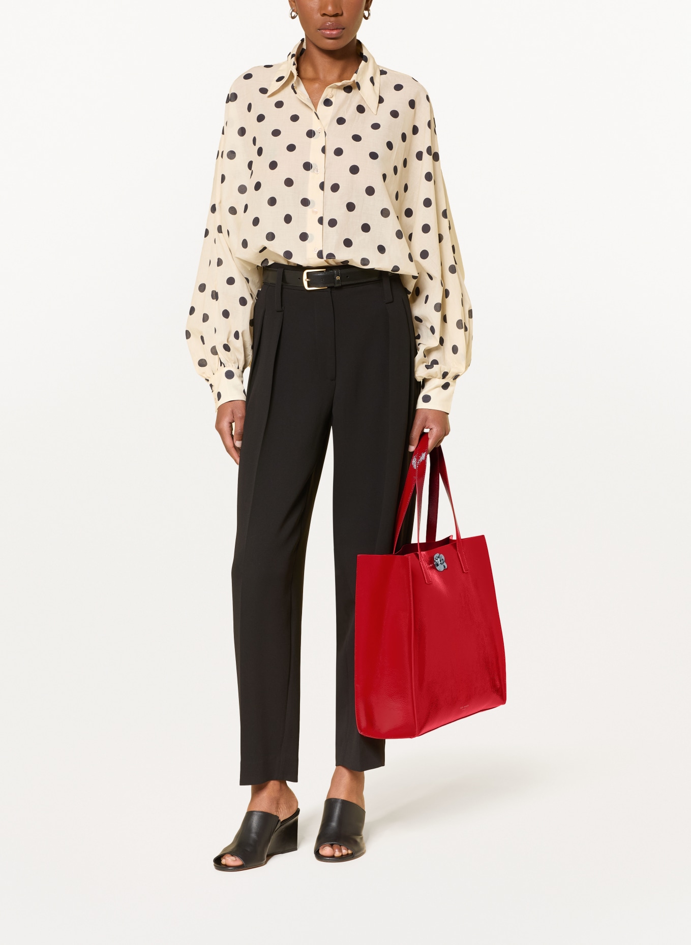 TED BAKER ROSENNI Tote Bag: RED / SILVER