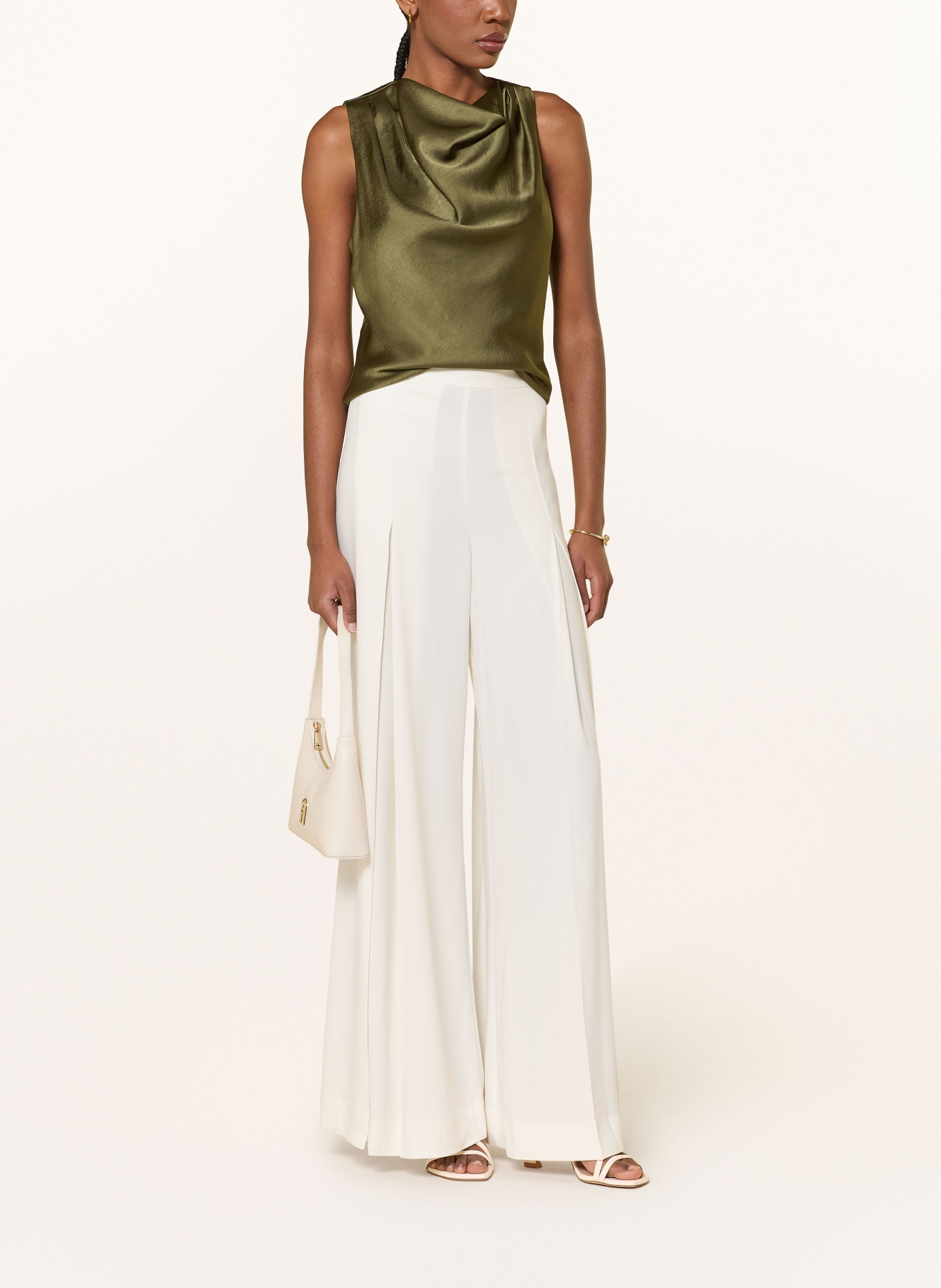 TED BAKER Blusentop ZEPHA aus Satin: KHAKI