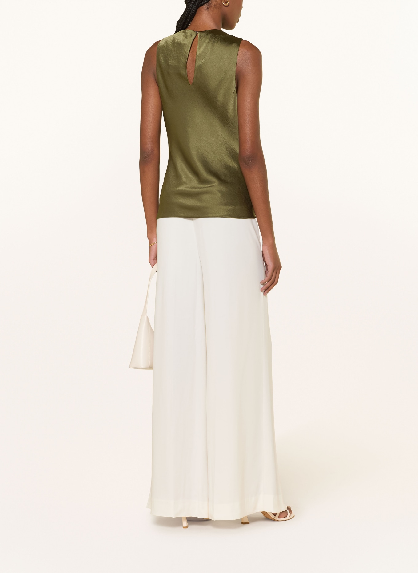 TED BAKER Blusentop ZEPHA aus Satin: KHAKI