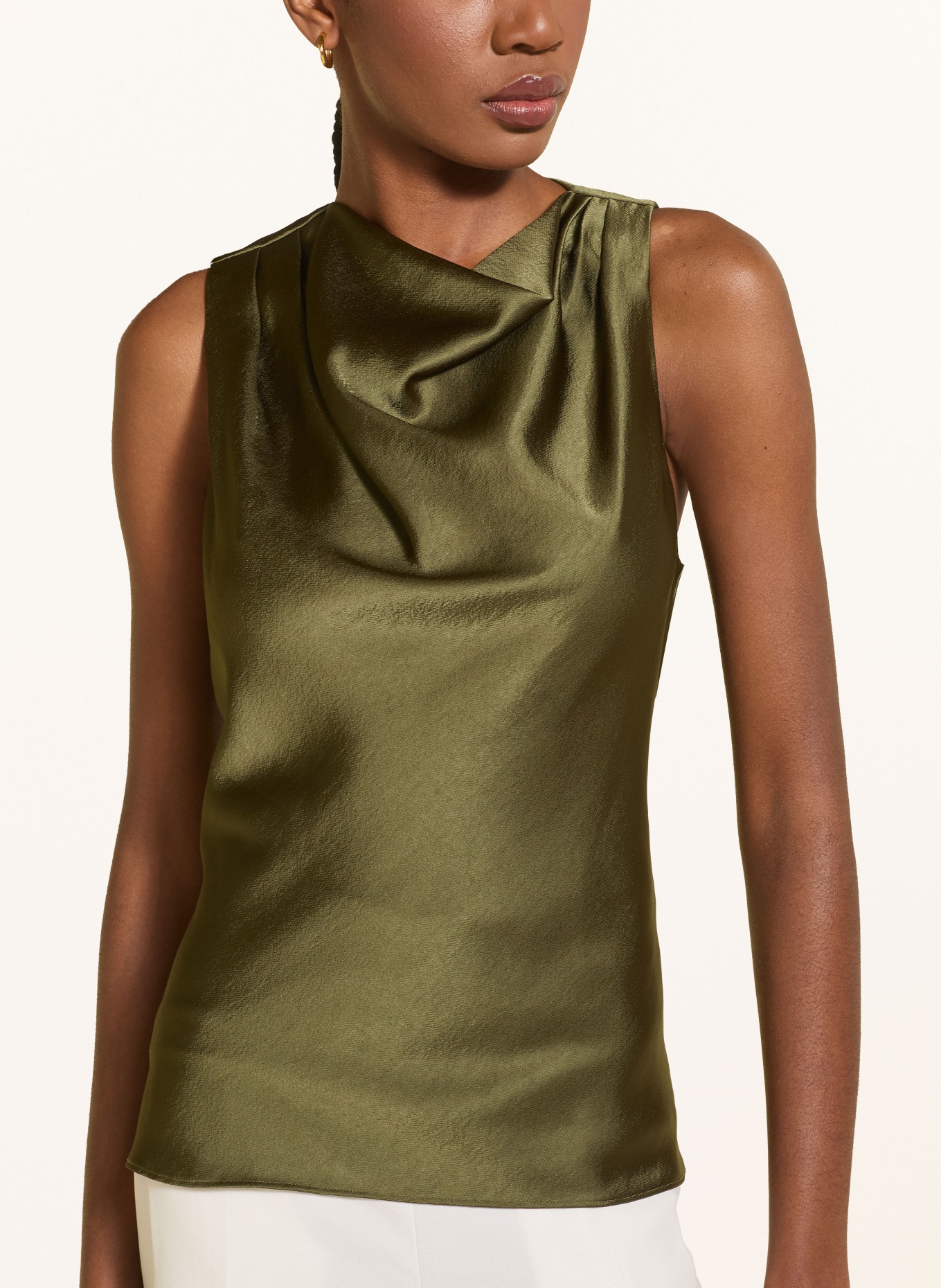 TED BAKER Blusentop ZEPHA aus Satin: KHAKI