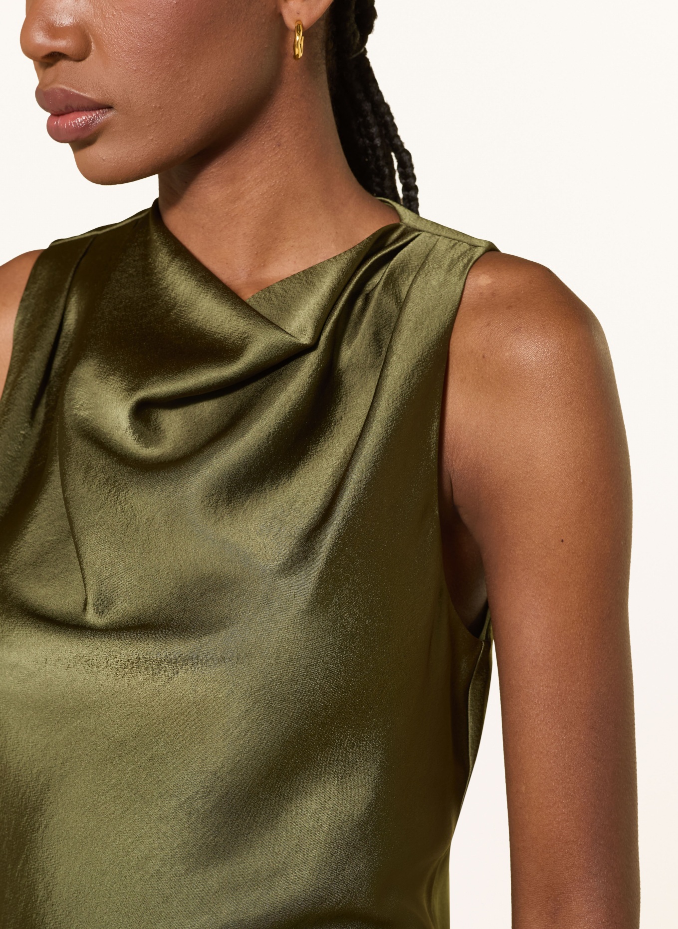 TED BAKER Blusentop ZEPHA aus Satin: KHAKI