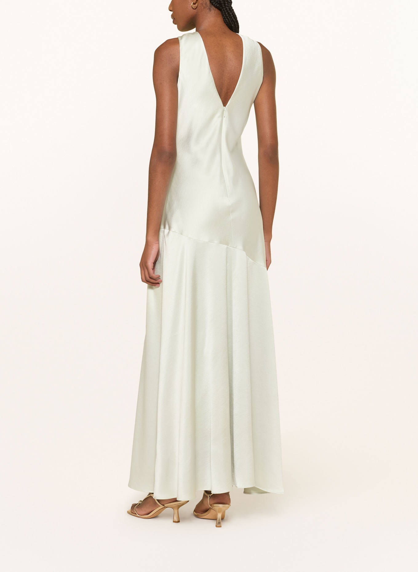 TED BAKER Robe en satin SANARI: VERT CLAIR