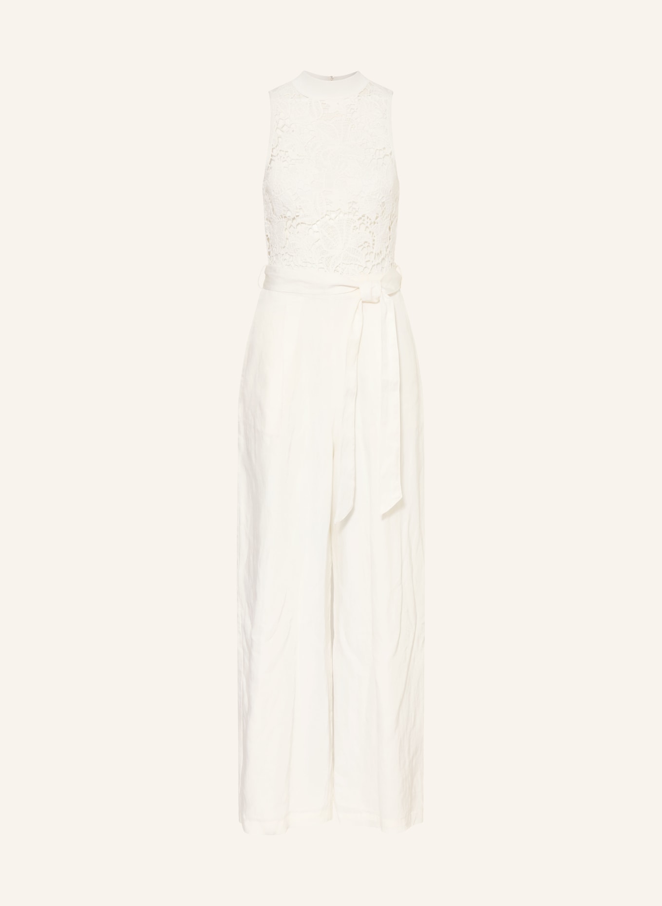 TED BAKER Kombinezon CALANTA z lnu i koronki: KREMOWY