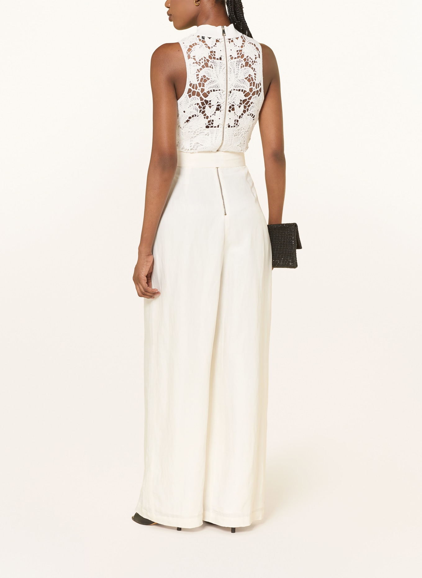 TED BAKER Kombinezon CALANTA z lnu i koronki: KREMOWY