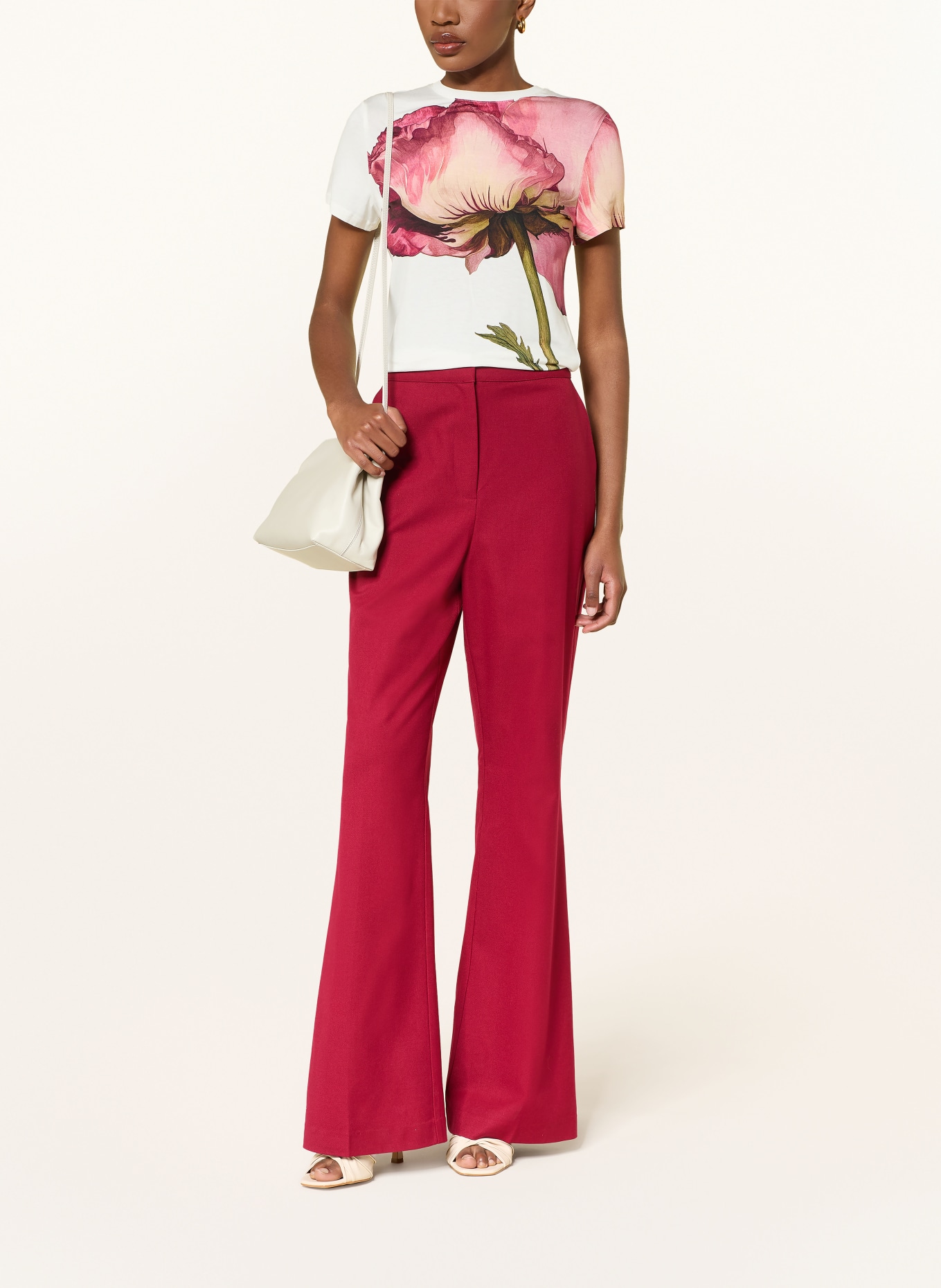 TED BAKER T-Shirt OBREY: CREME / DUNKELROT / OLIV