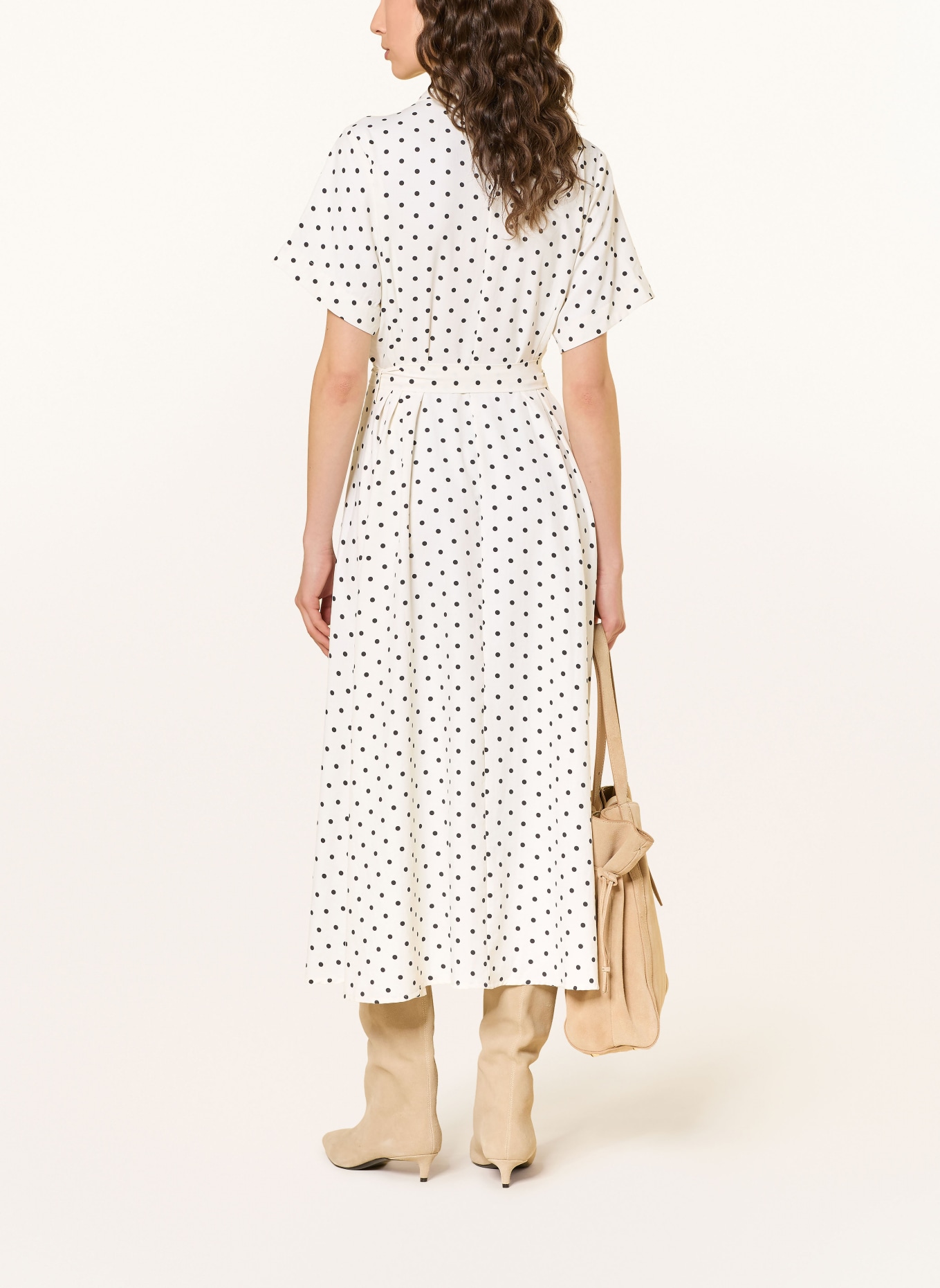 lollys laundry Overhemdjurk BLAKELL: ECRU / ZWART