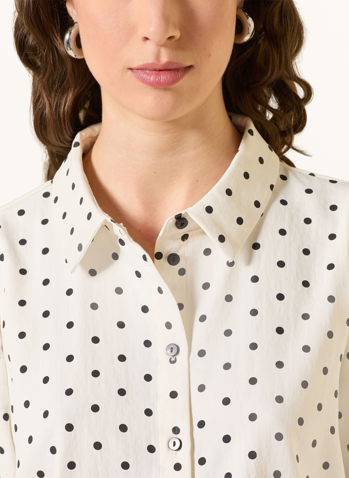 lollys laundry Hemdbluse BONOLL mit 3/4-Arm: ECRU / SCHWARZ