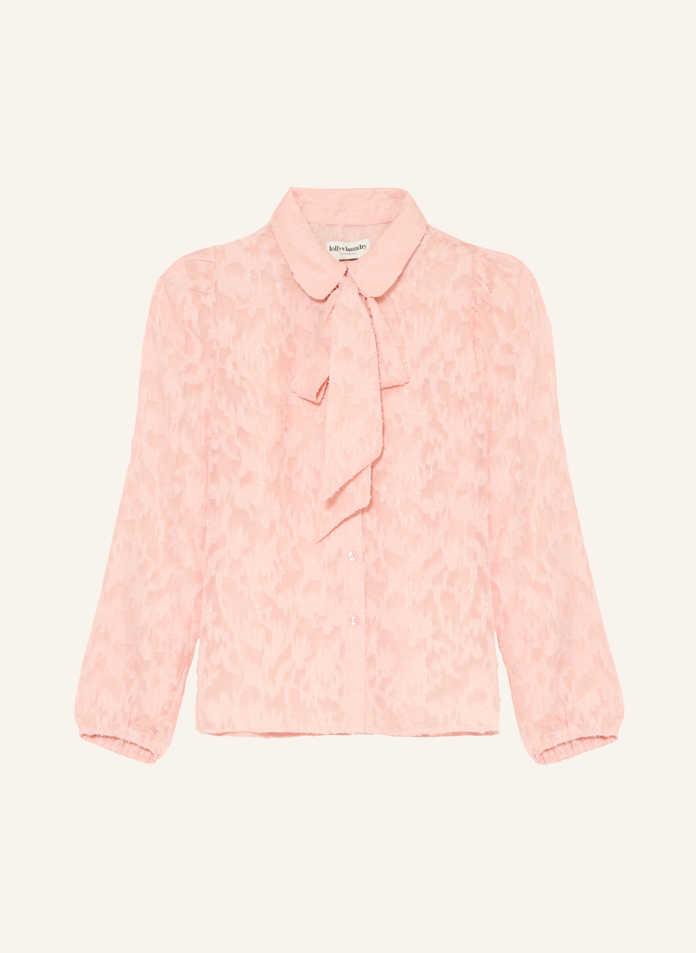 lollys laundry ELLIELL shirt blouse with detachable bow tie: PINK