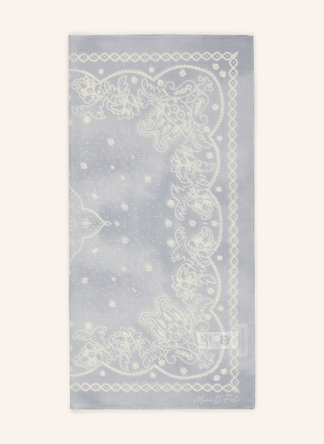 Marc O'Polo plátno: ČERNOŠEDÁ / KRÉMOVÁ