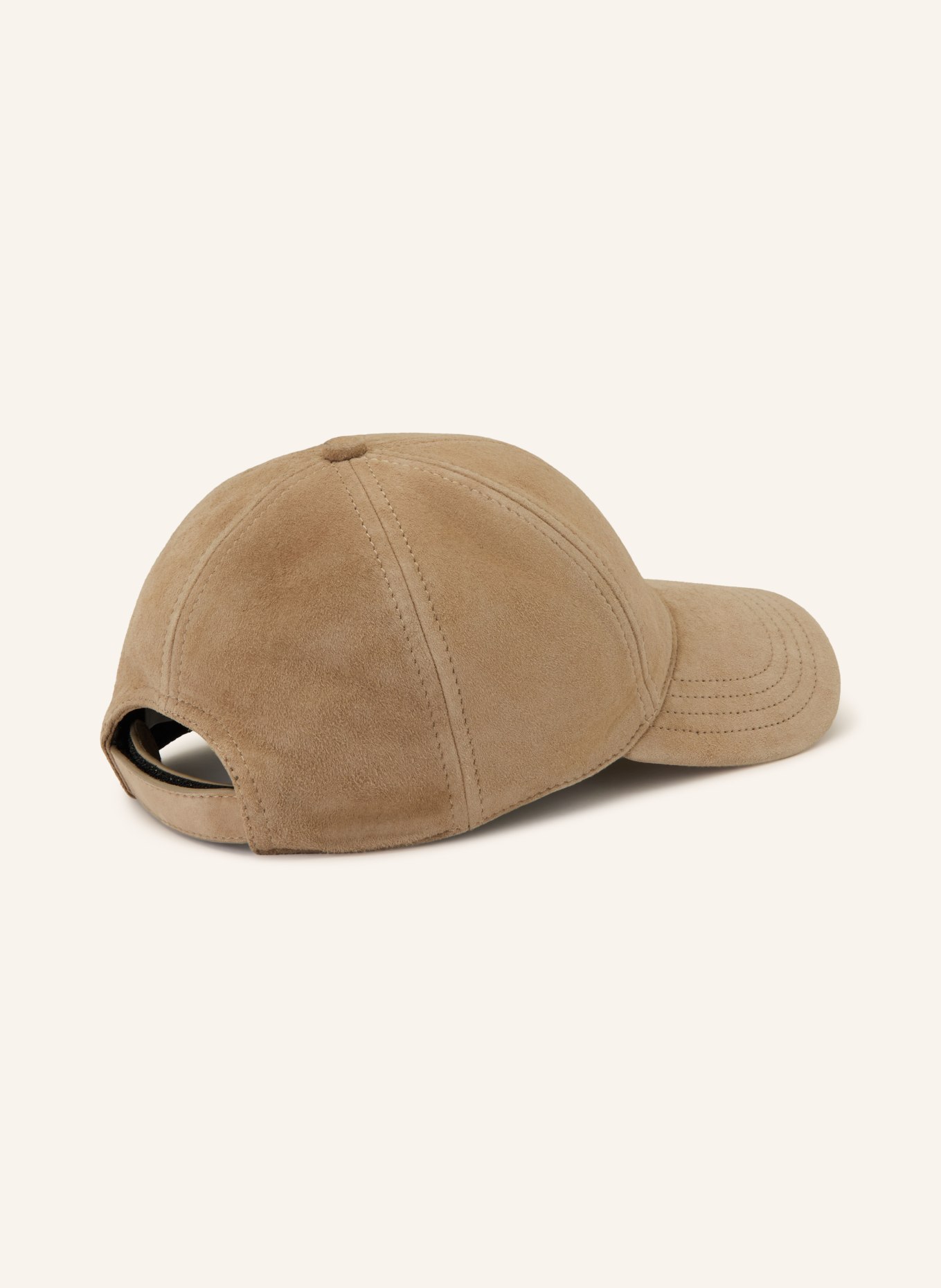 Marc O'Polo Casquette en cuir: BEIGE