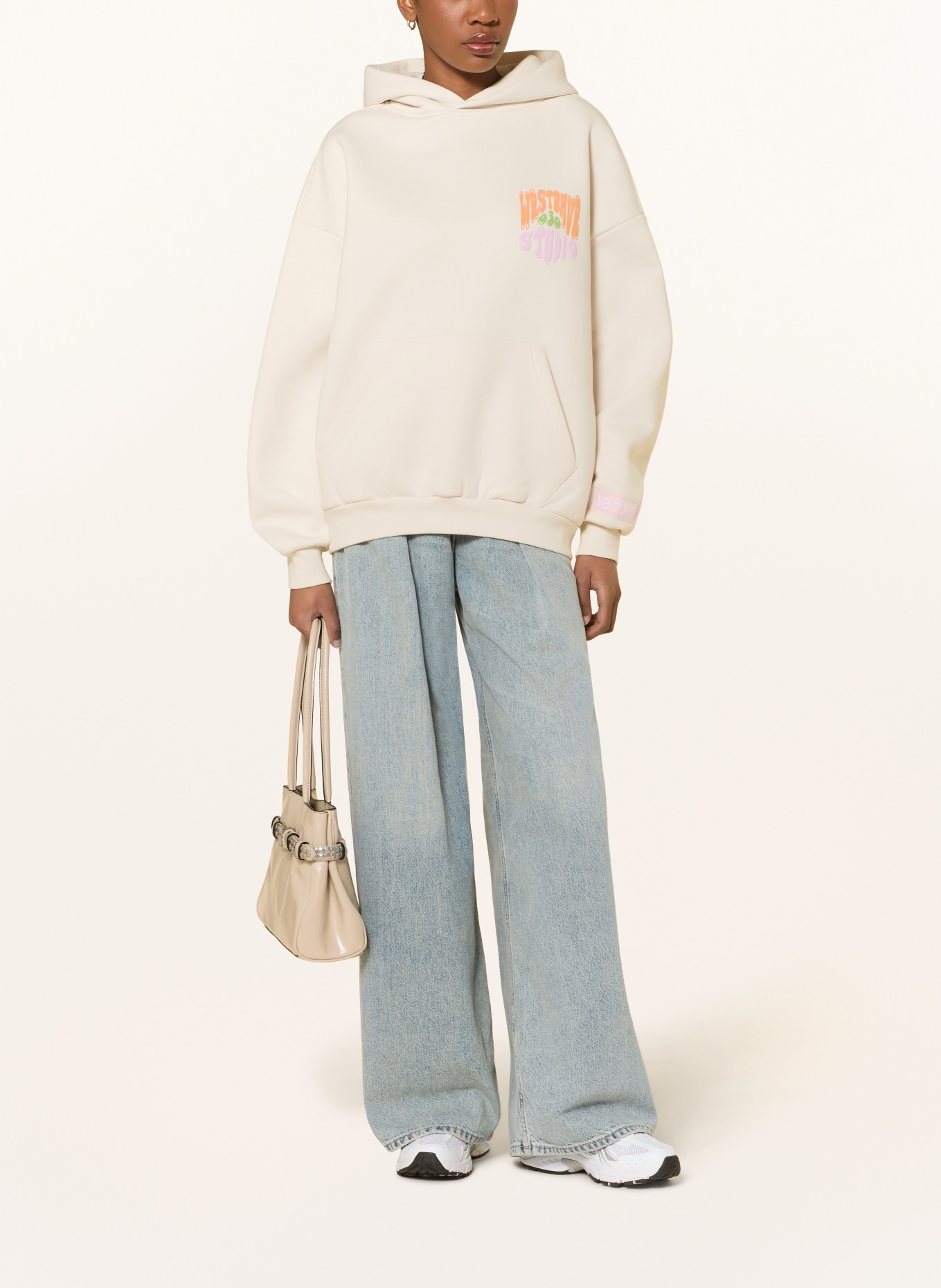 WRSTBHVR Hoodie FLYNN: CREME / LILA / ORANGE