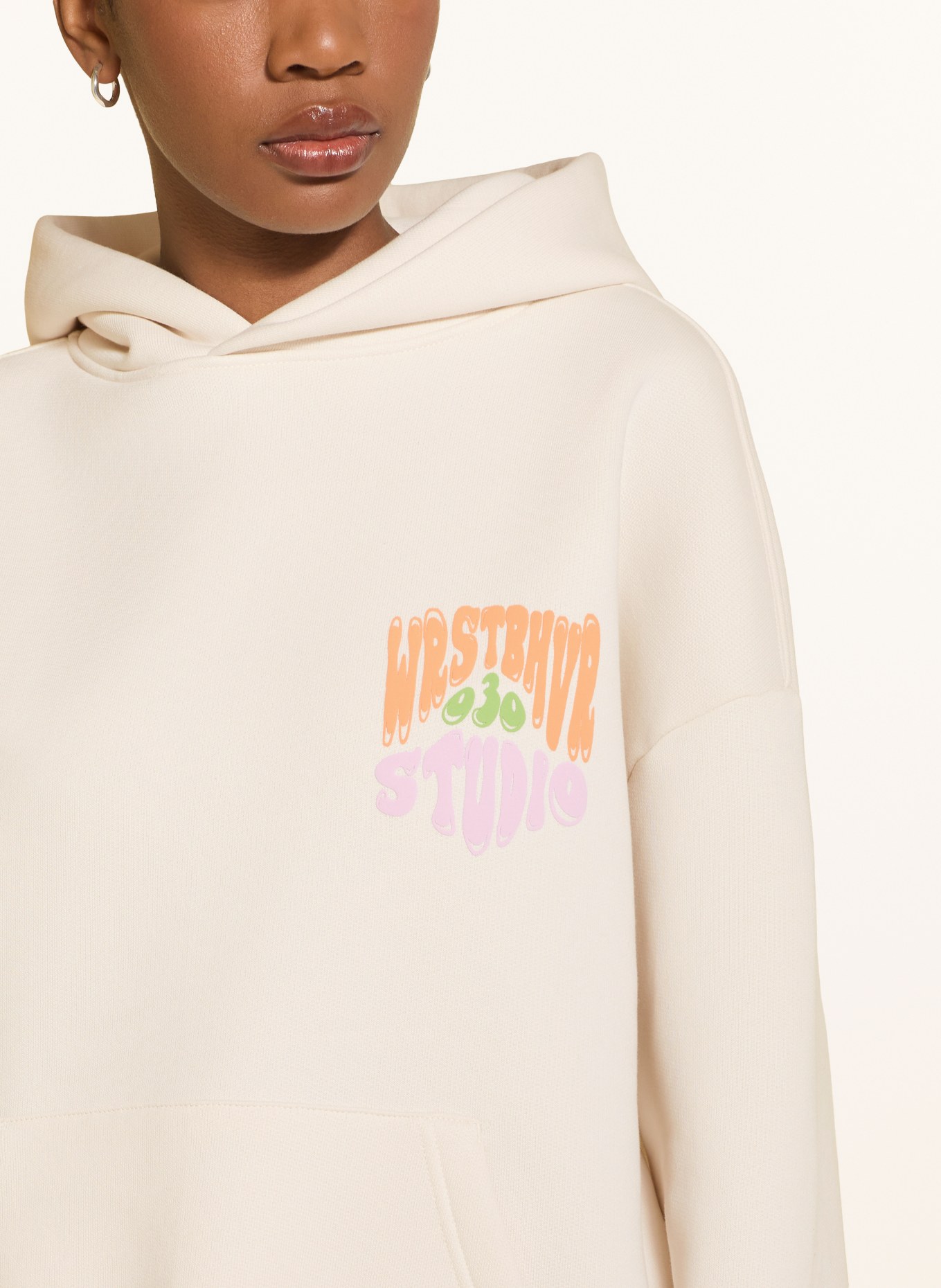 WRSTBHVR Hoodie FLYNN: CREME / LILA / ORANGE