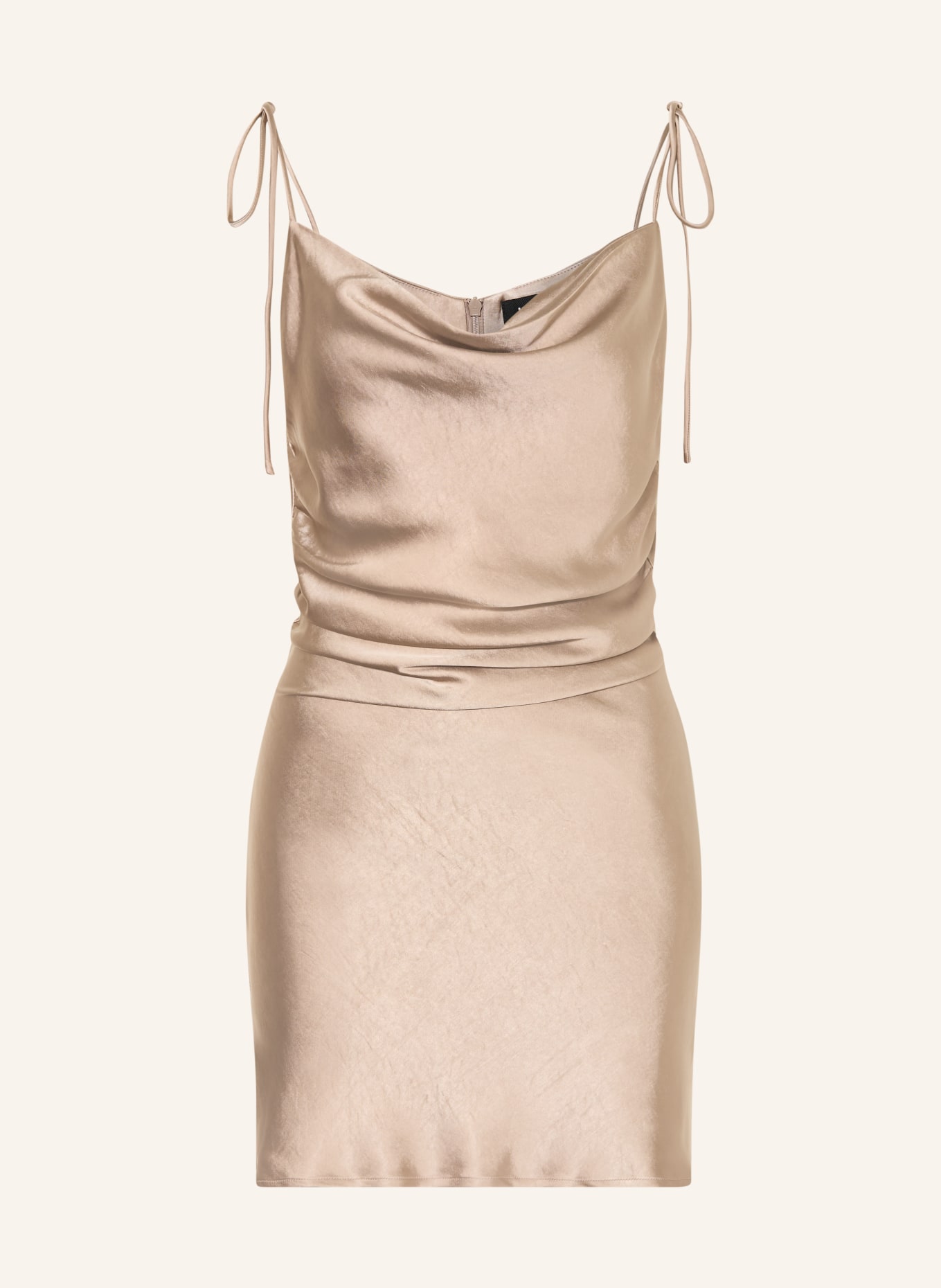 WRSTBHVR SELDA Satin Dress: TAUPE
