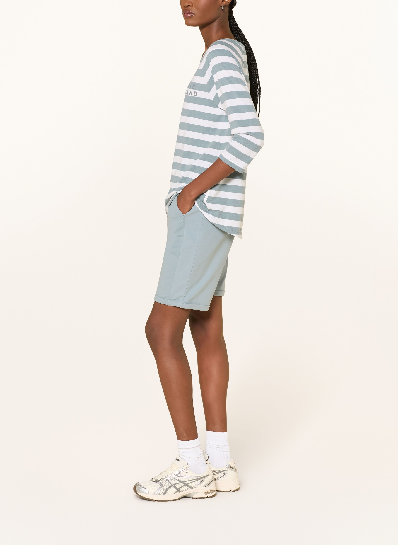 ELBSAND Short de survêtement BRINJANA: BLEU GRIS
