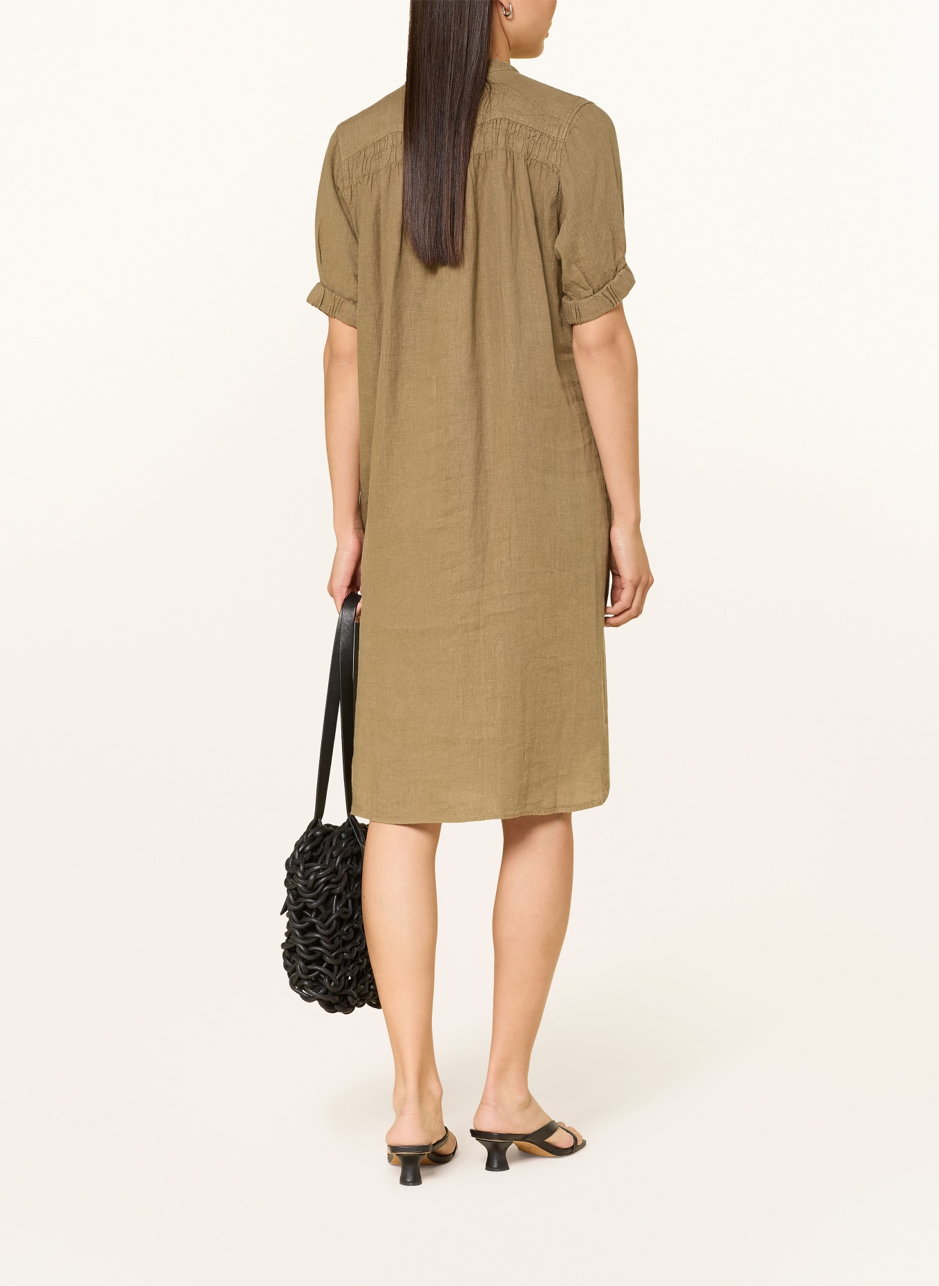 MOS MOSH MMARLETH Linen Dress: KHAKI