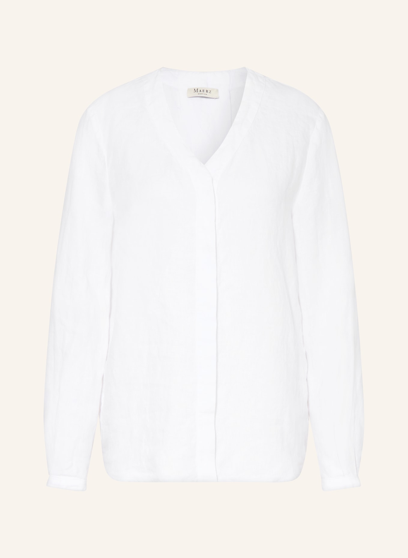MAERZ MUENCHEN Leinenbluse: WEISS