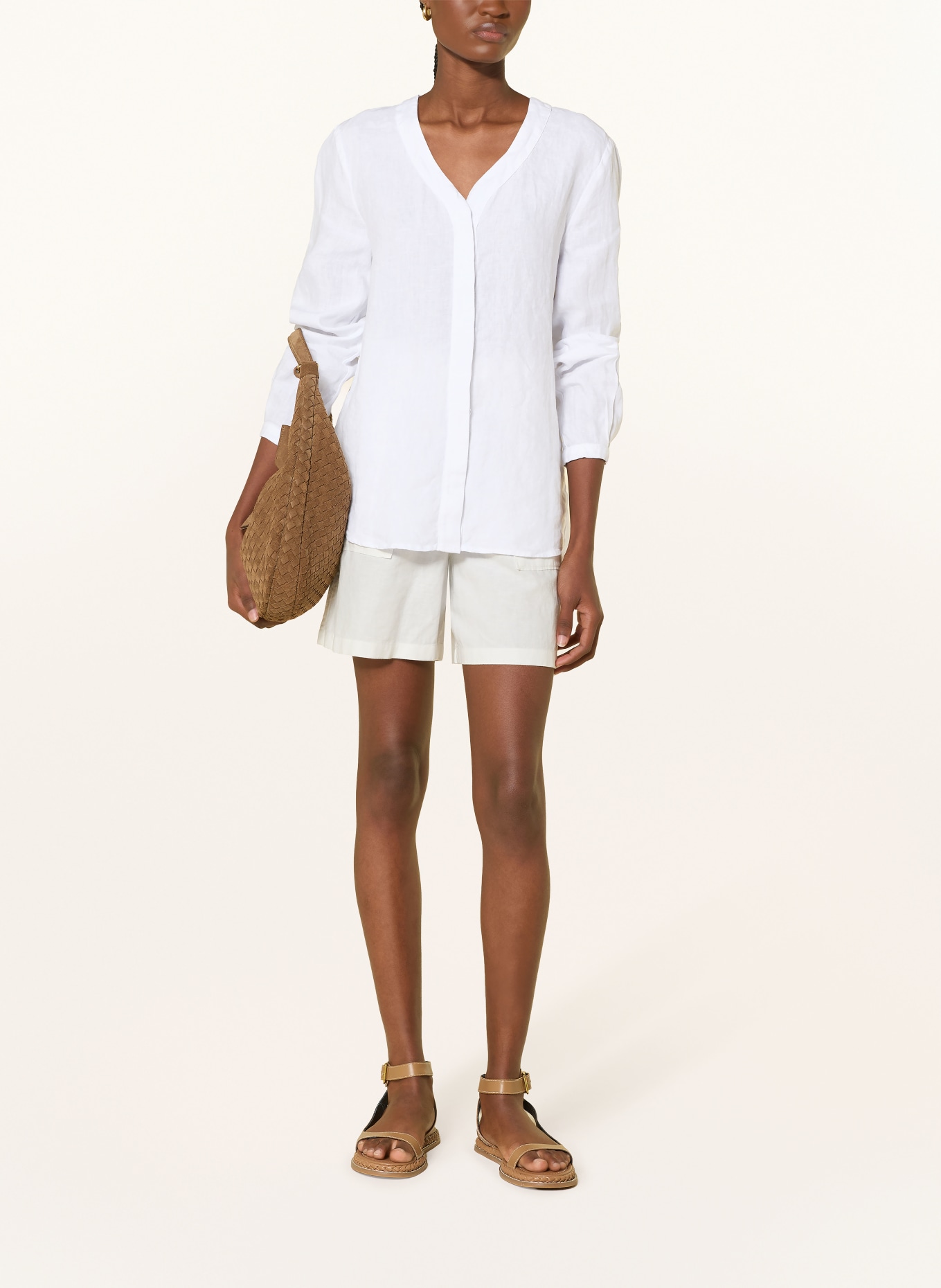 MAERZ MUENCHEN Leinenbluse: WEISS