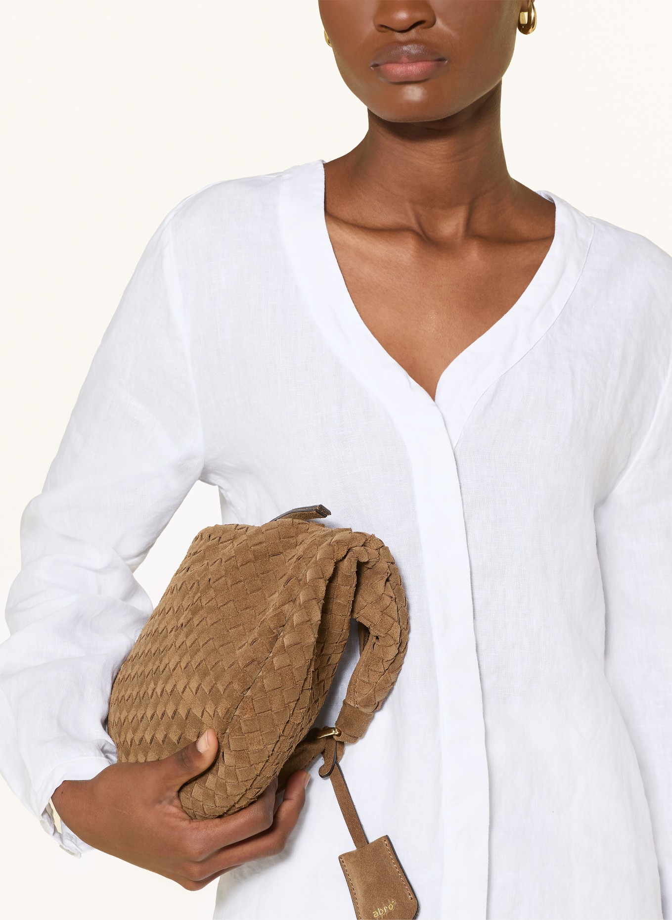 MAERZ MUENCHEN Leinenbluse: WEISS