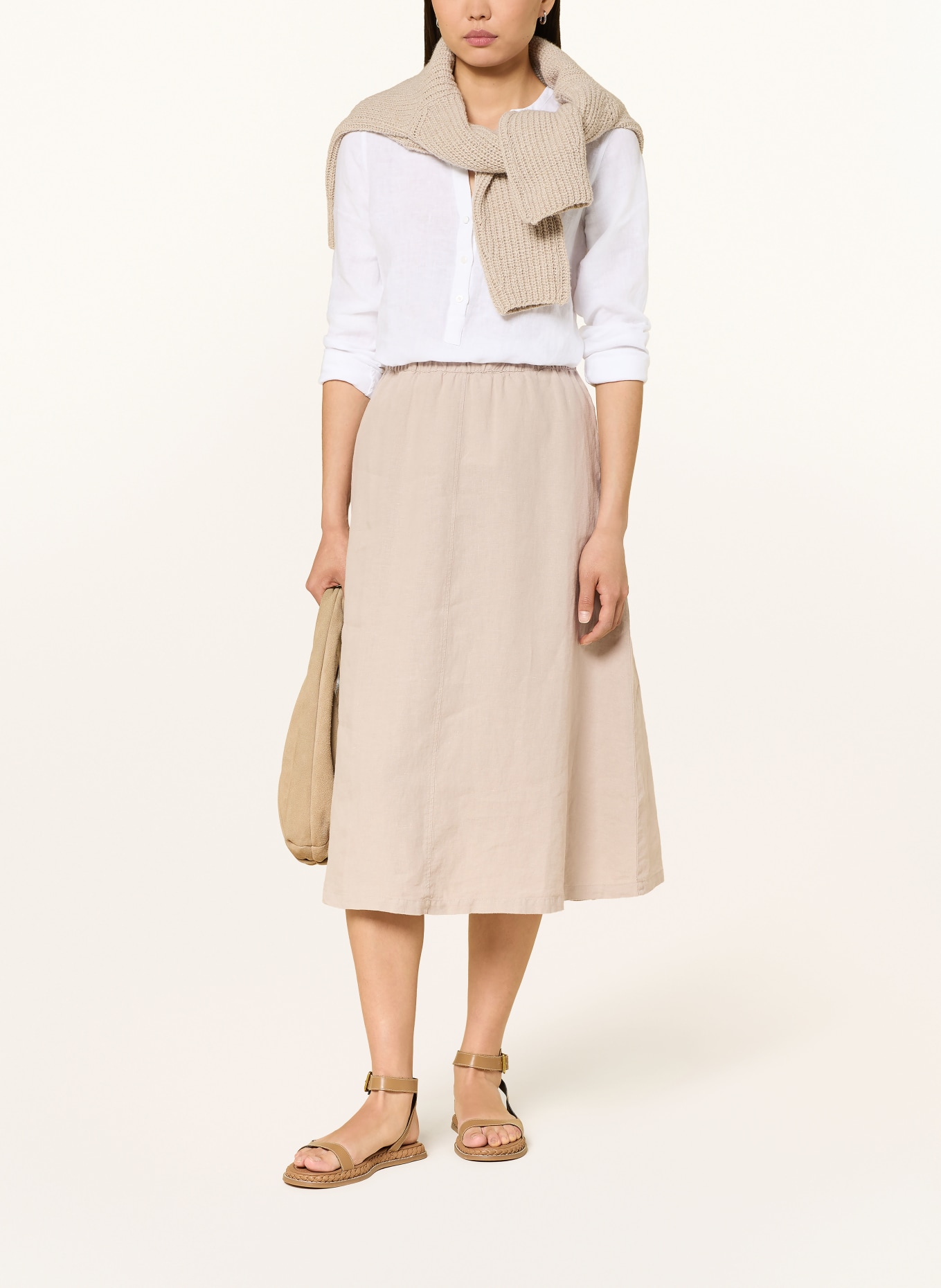 MAERZ MUENCHEN Leinenrock: BEIGE