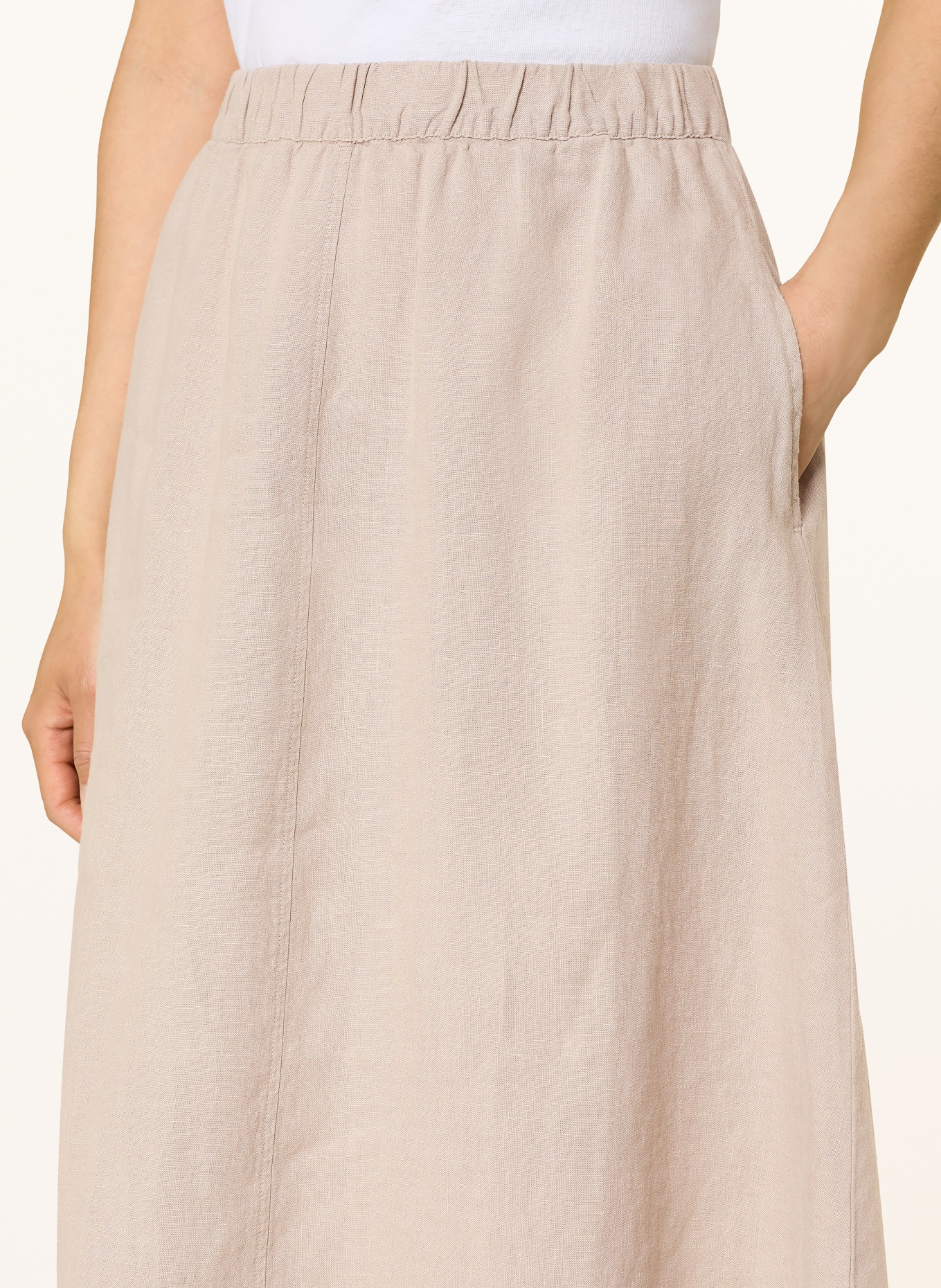 MAERZ MUENCHEN Leinenrock: BEIGE