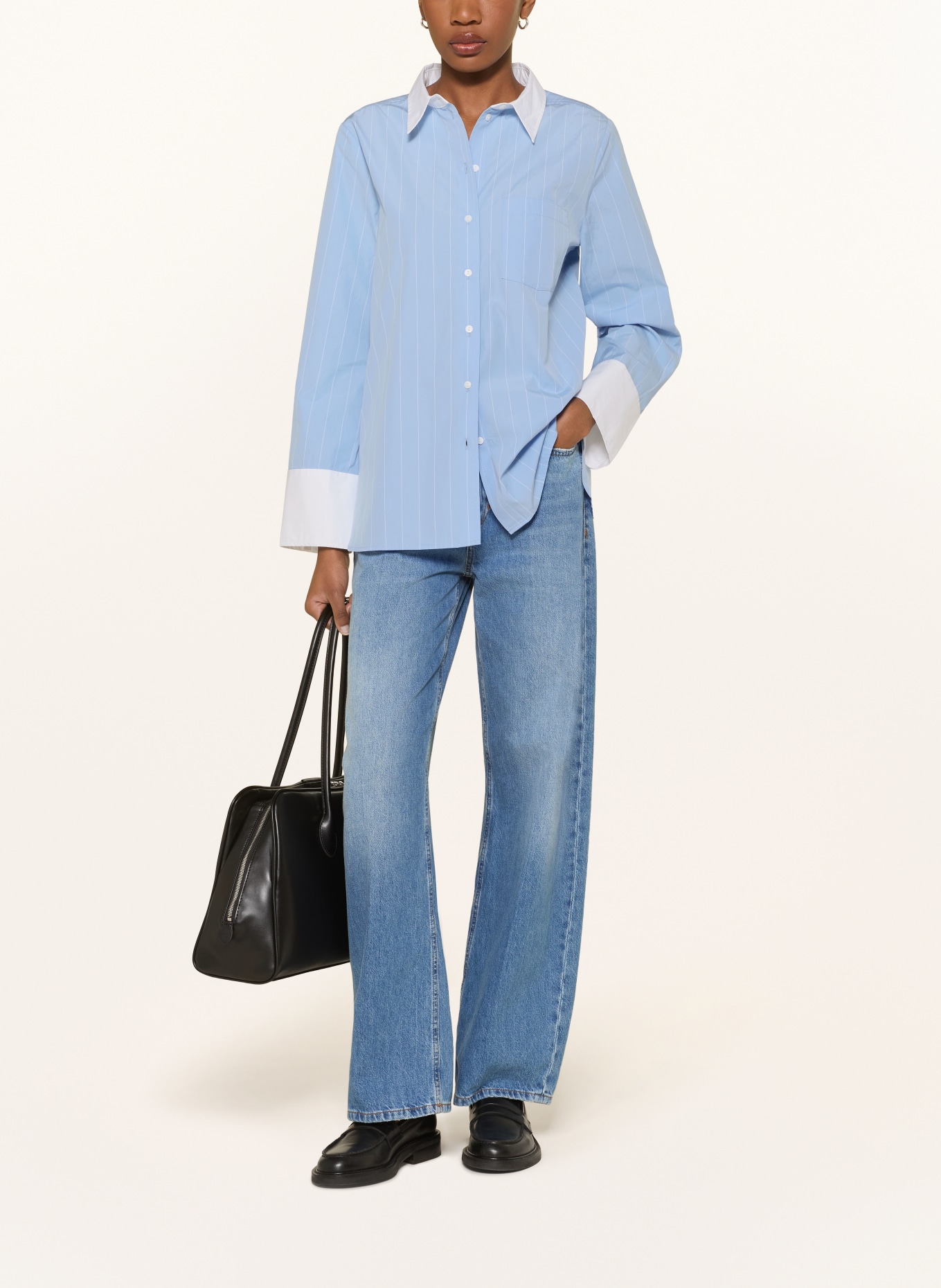 InWear Blusenshirt DESSYIW: BLAU / WEISS