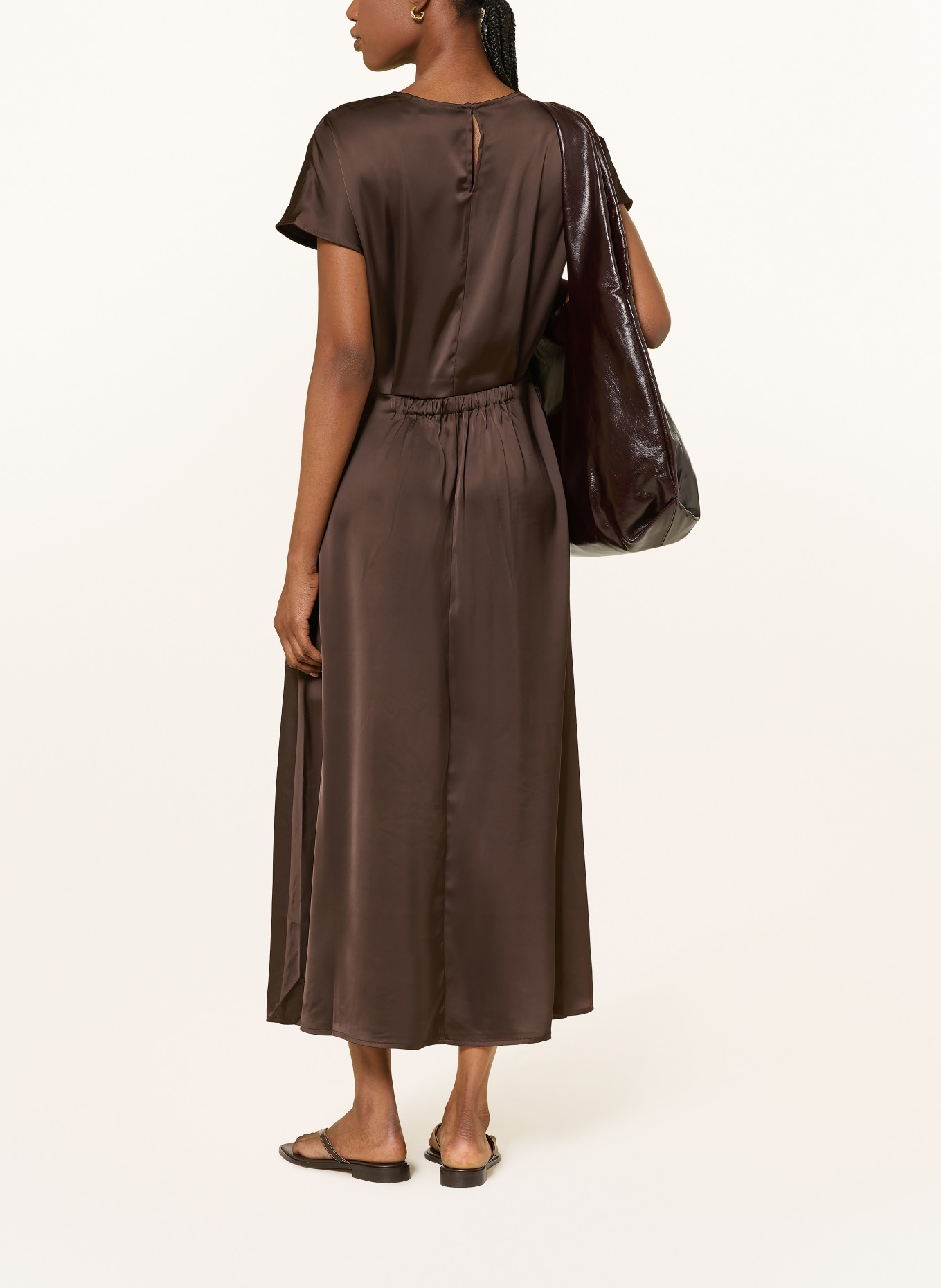 InWear Satin Dress LAKEIW: DARK BROWN